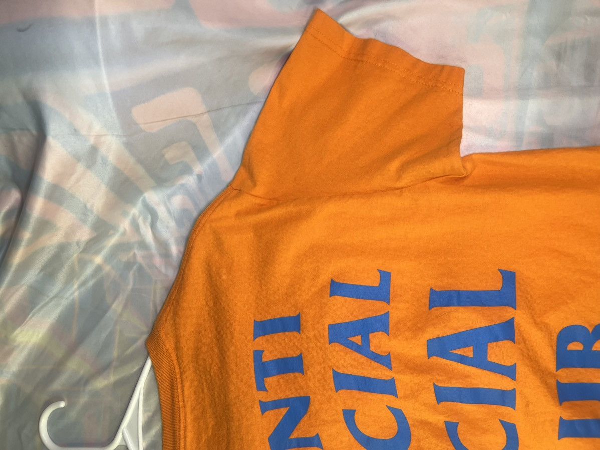Anti Social Social Club ASSC bright orange t shirt with blue print Size US L / EU 52-54 / 3 - 7 Thumbnail