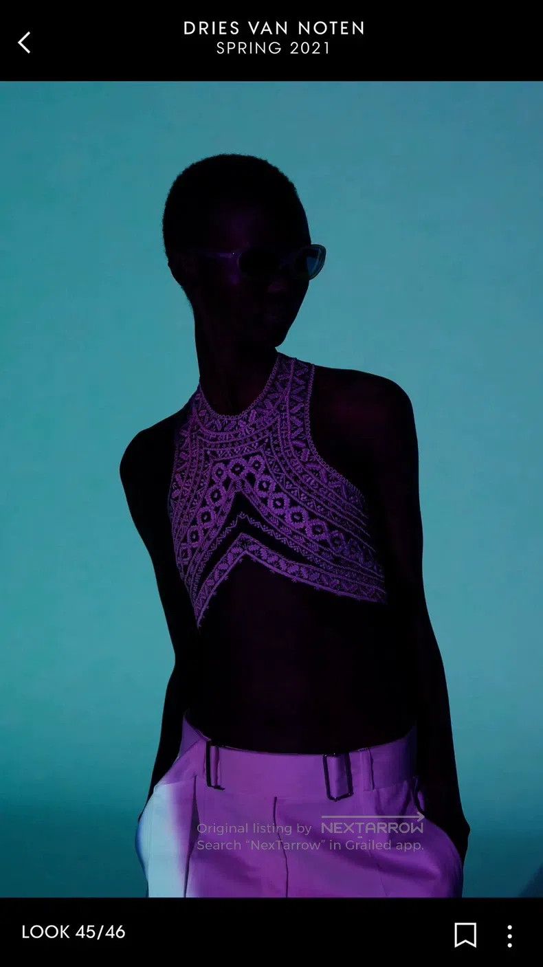 Dries Van Noten Dries Van Noten Black heavy embroidery vest | Grailed