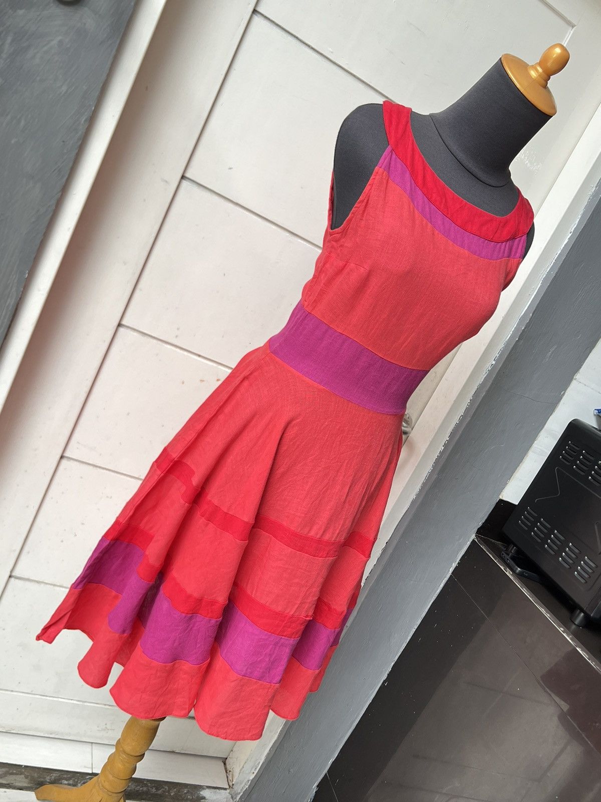 Sandro Sandro Ferrone Red Midi Dress Size XS / US 0-2 / IT 36-38 - 3 Thumbnail