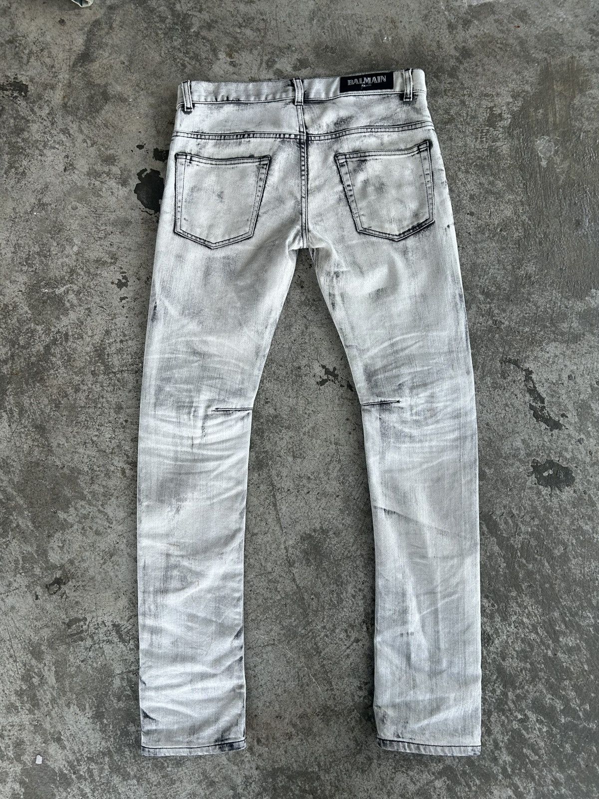 Balmain Balmain Homme SS12 Dirty Wash Denim Decarnin Size US 30 / EU 46 - 3 Thumbnail