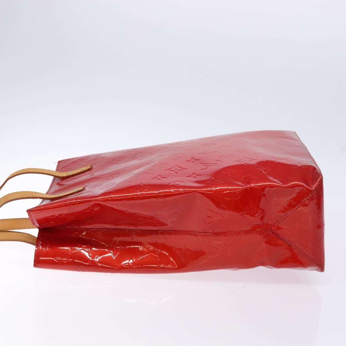 Louis Vuitton LOUIS VUITTON Monogram Vernis Reade MM Hand Bag Red Rouge Size ONE SIZE - 5 Thumbnail