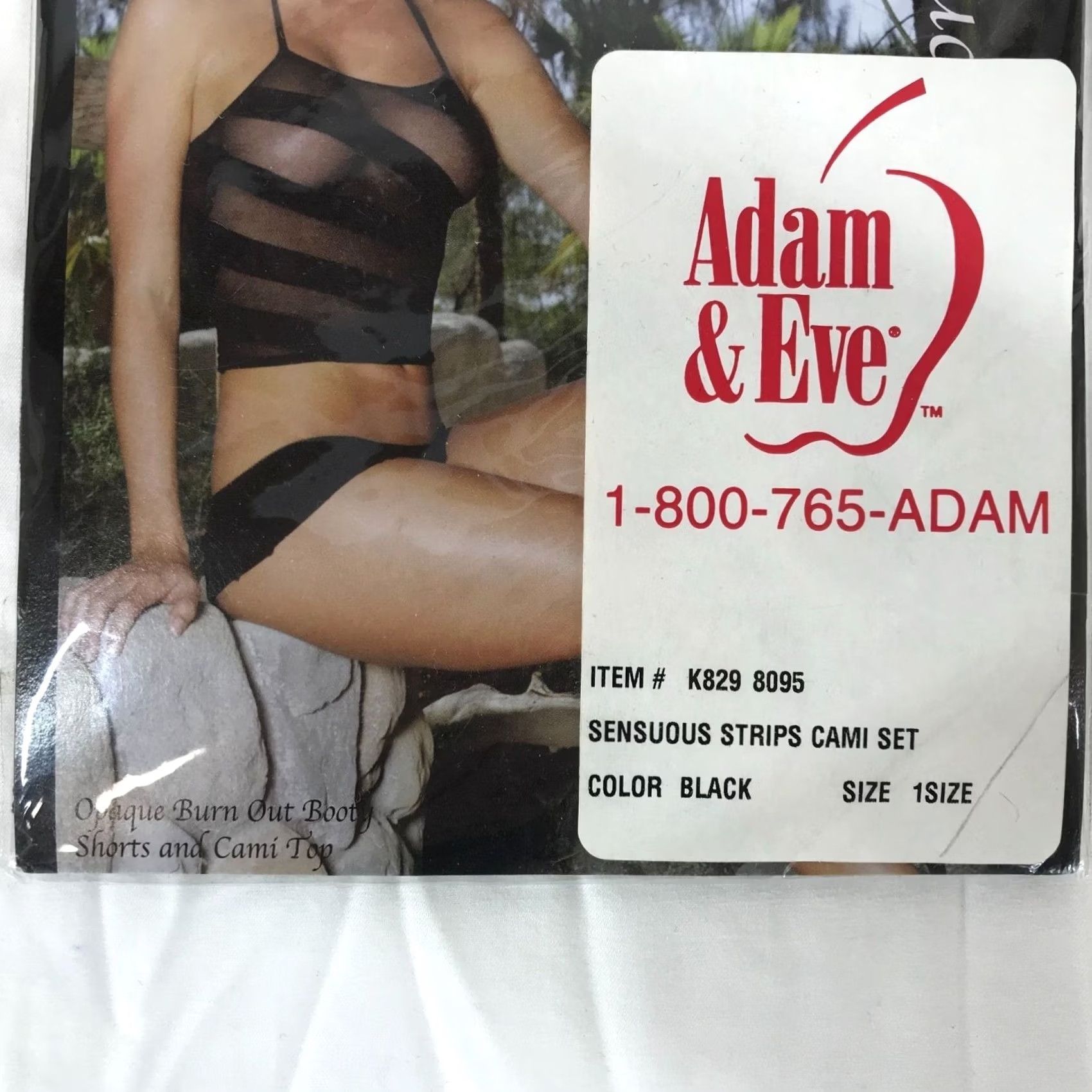 Vintage ELEGANT MOMENTS Camisole Shorts Set Black ONE SIZE Womens Size 42" / US 20 - 3 Thumbnail