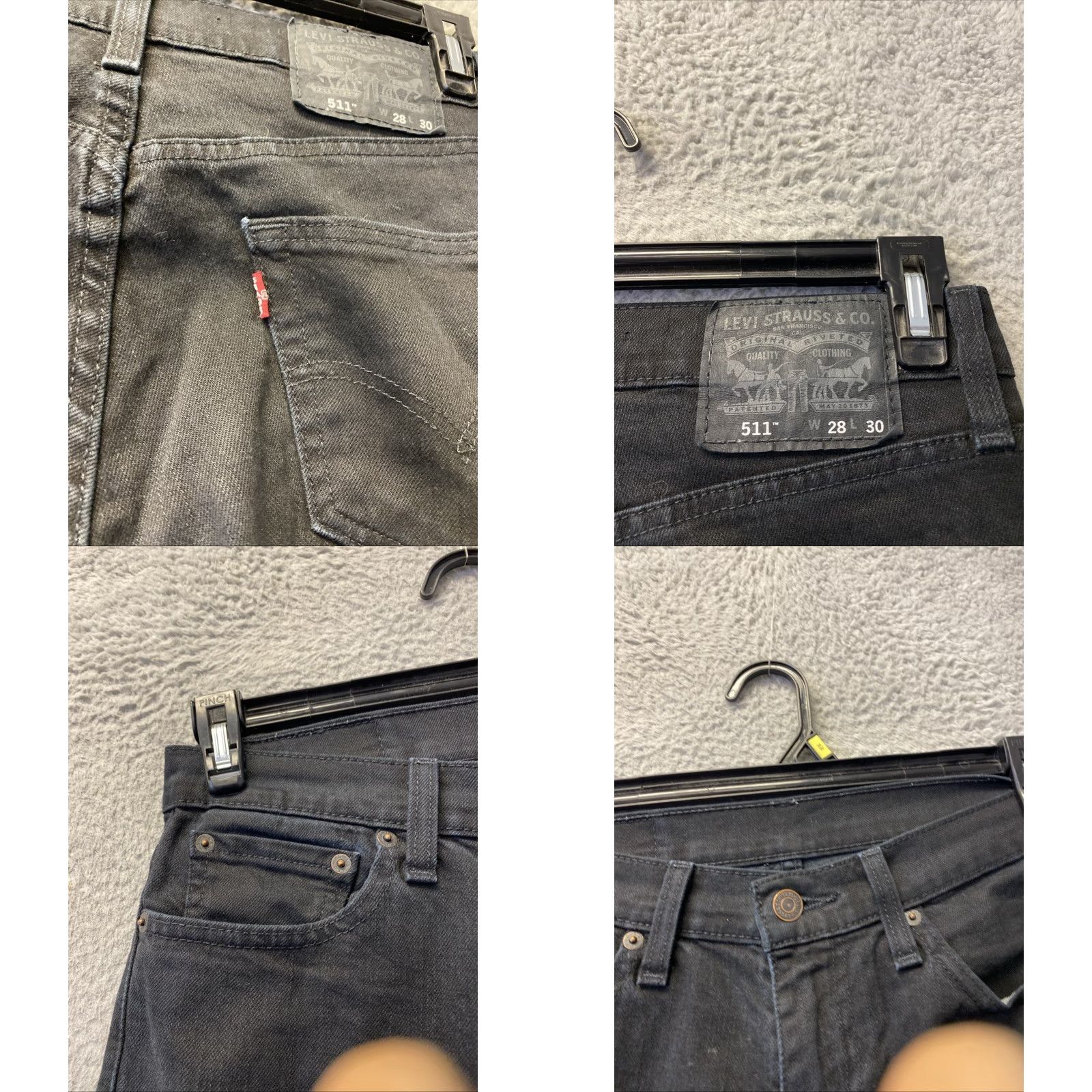 Levi's VINTAGE? No. But Levis 511 Jeans Mens 28x28 ACTUAL Black Slim Cut Hem /0424 Size US 28 / EU 44 - 8 Thumbnail
