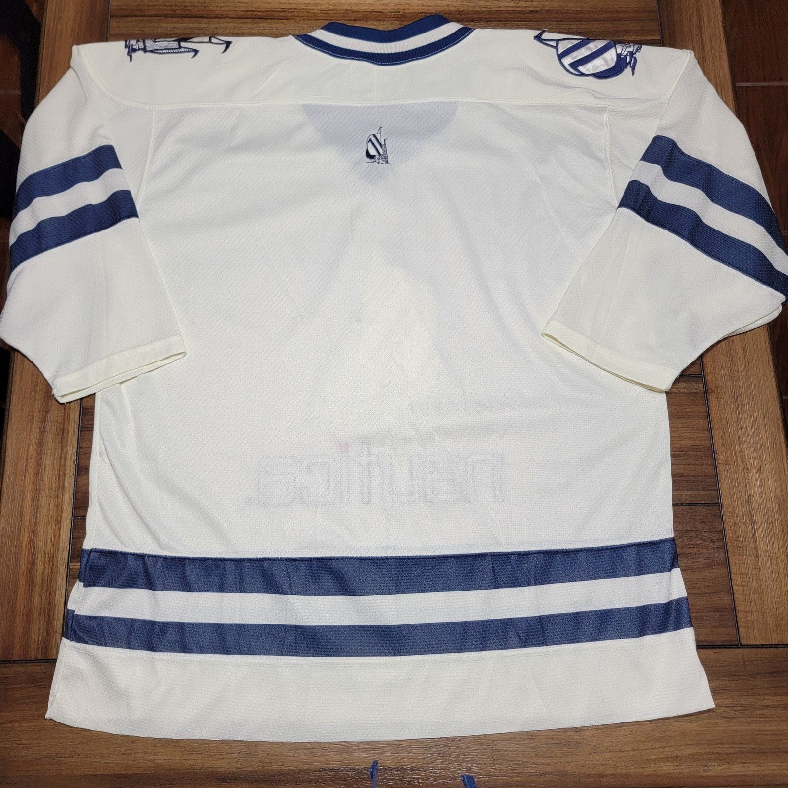 Nautica Nautica LS Cream & Navy Sailboat Jersey - Size Large Size US L / EU 52-54 / 3 - 4 Thumbnail