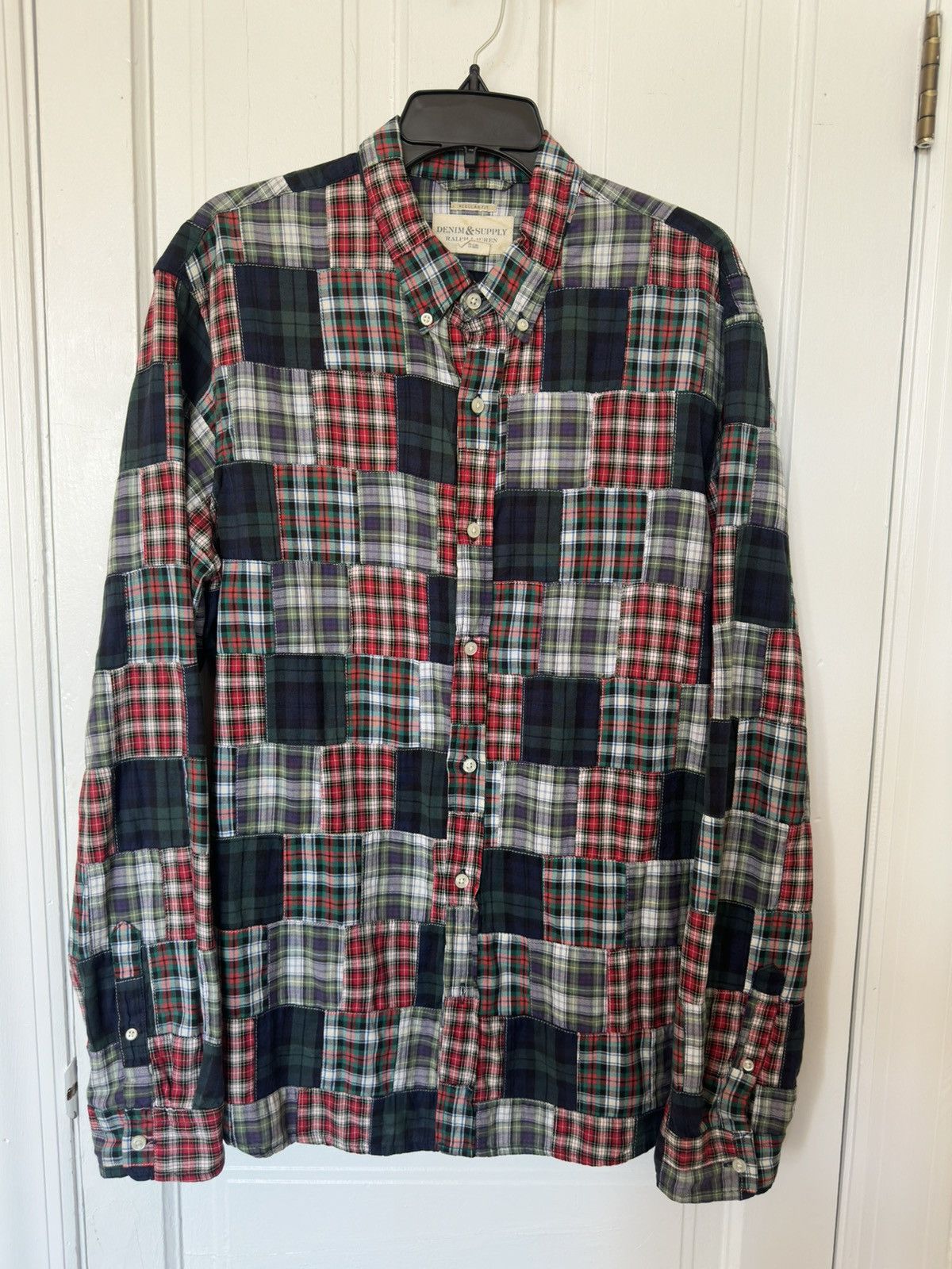 Denim & Supply Ralph Lauren × Polo Ralph Lauren Ralph Lauren Denim & Supply Patchwork Button Down Sz XL Size US XL / EU 56 / 4 - 1 Thumbnail