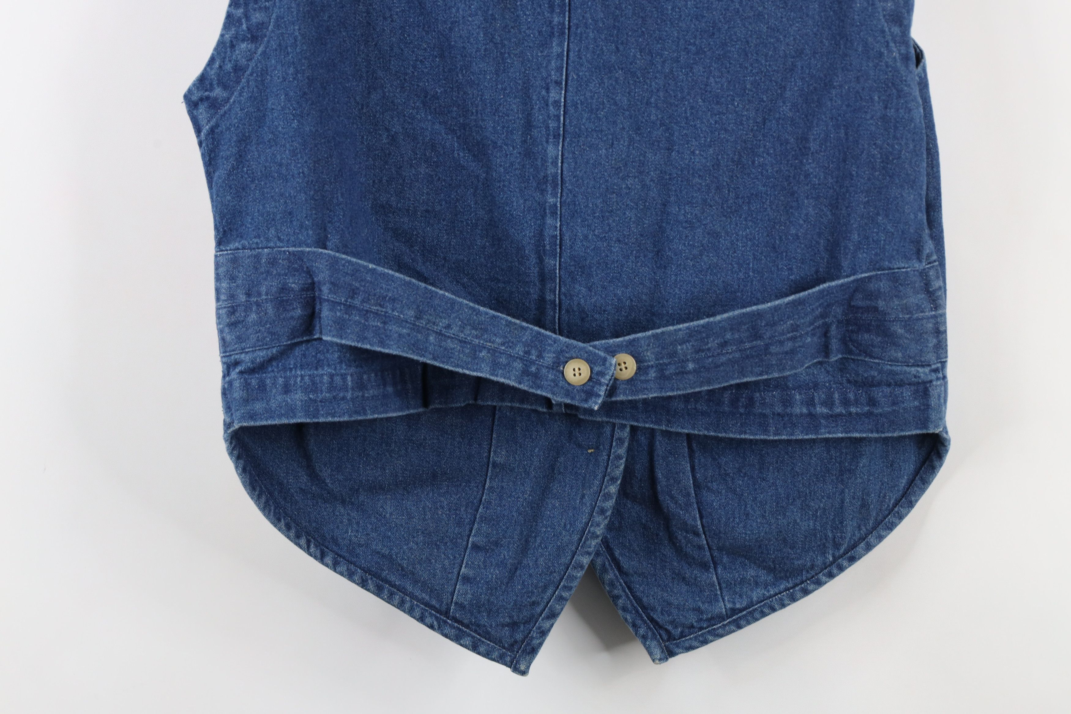 Vintage Vintage 90s Streetwear Button Back Denim Jean Vest Jacket Size L / US 10 / IT 46 - 14 Thumbnail