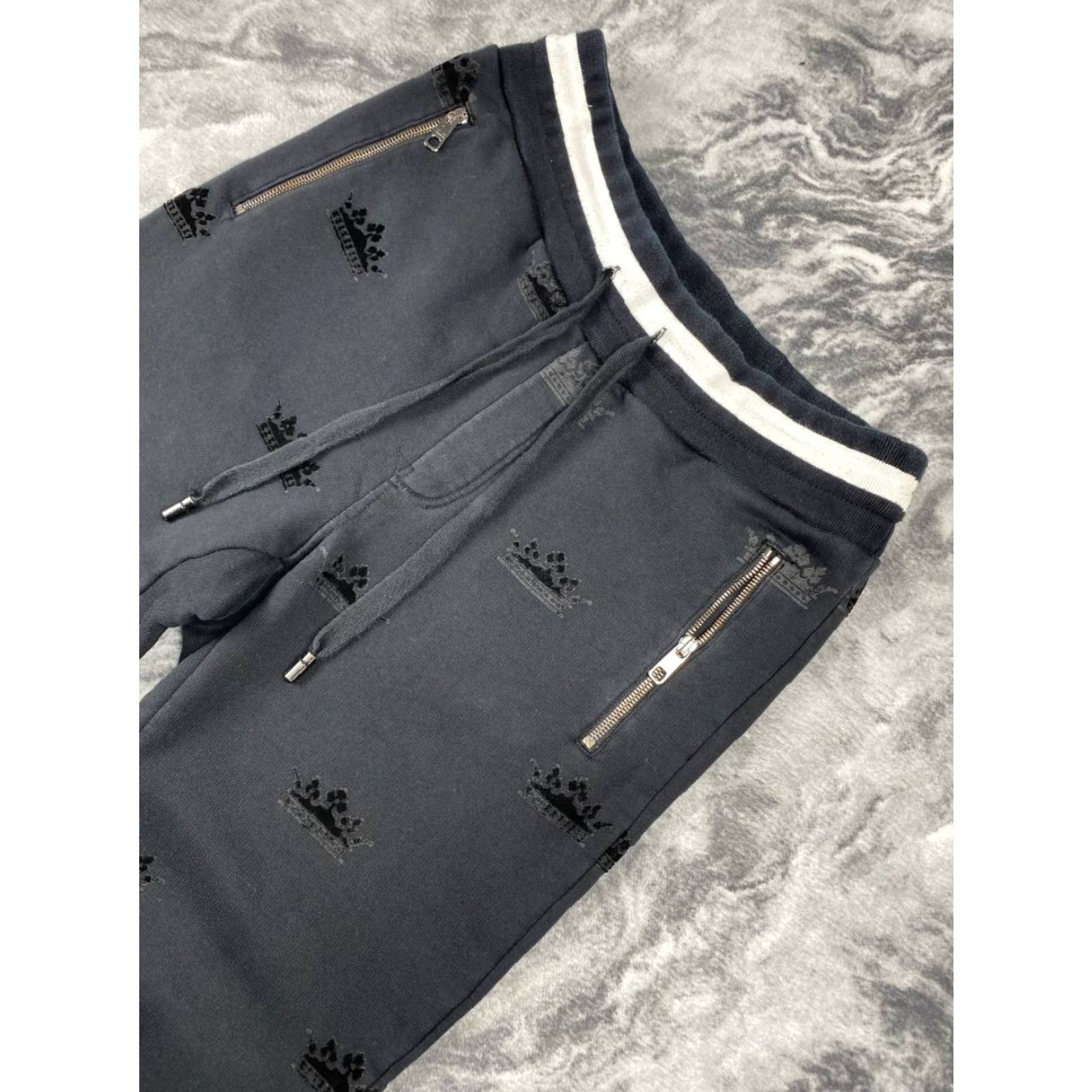 Dolce & Gabbana VINTAGE Dolce&Gabbana Crown Sweatpants Monogram Logo Men Size 48 Black Size US 32 / EU 48 - 4 Thumbnail