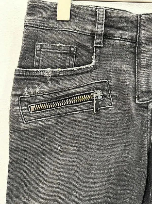 Balmain Balmain Gray Women's Denim Jeans Size M . Size 27" / US 4 / IT 40 - 4 Thumbnail