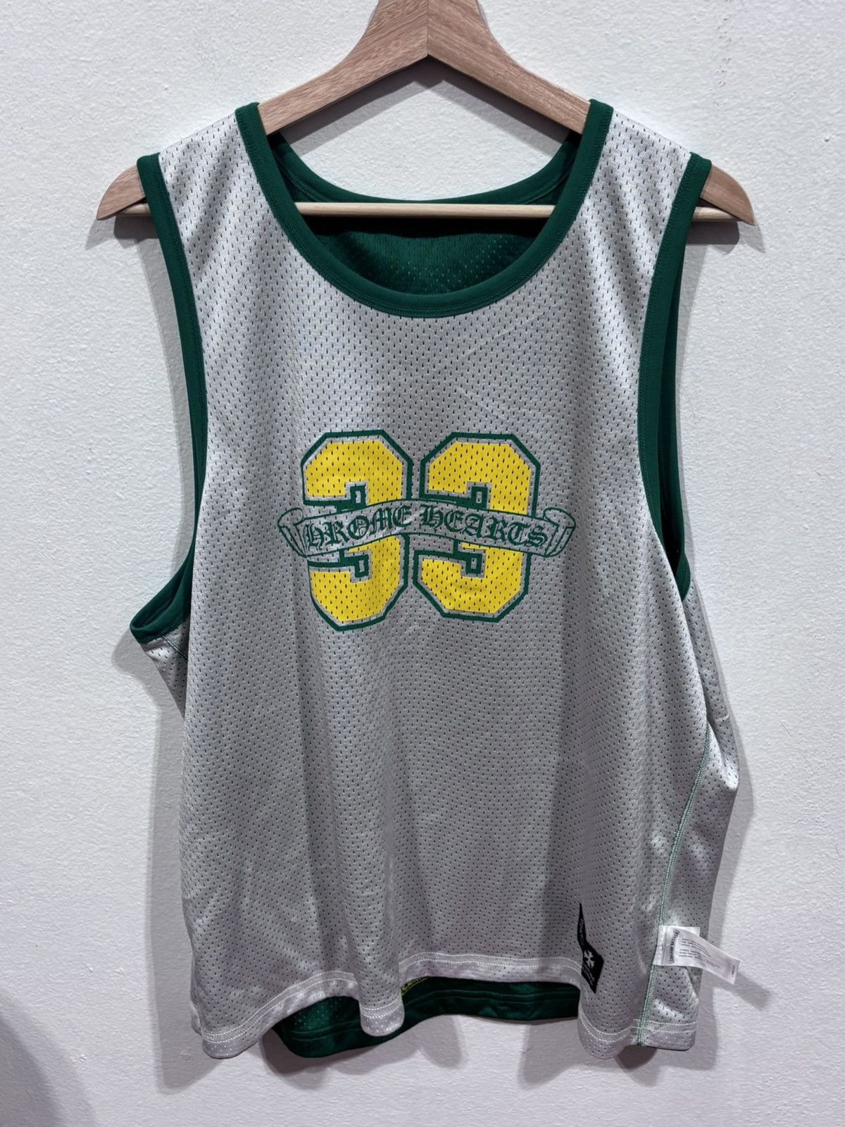 Chrome Hearts Chrome Hearts Basketball Mesh Jersey Green/Yellow Size US M / EU 48-50 / 2 - 7 Thumbnail