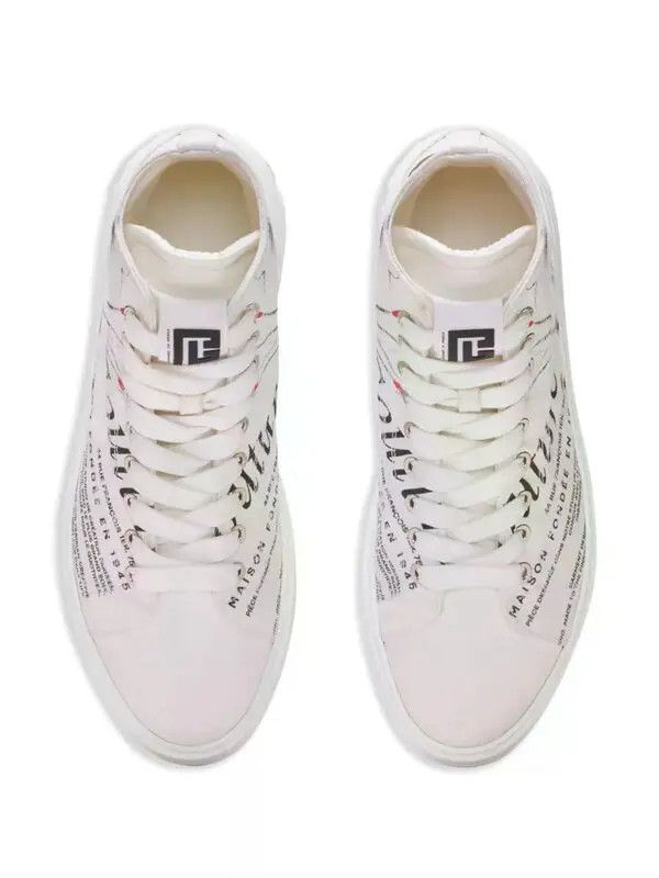 Balmain o1s1wg111225 B-Court High-Top Sneakers in White Size US 5 / IT 35 - 5 Thumbnail