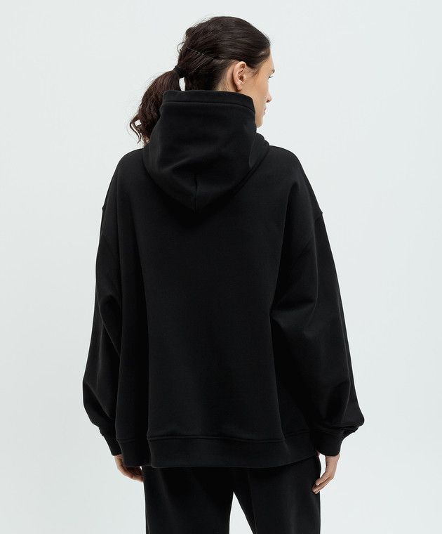 Versace o1s22i1n1024 Hooded Sweatshirt in Black Size M / US 6-8 / IT 42-44 - 2 Thumbnail