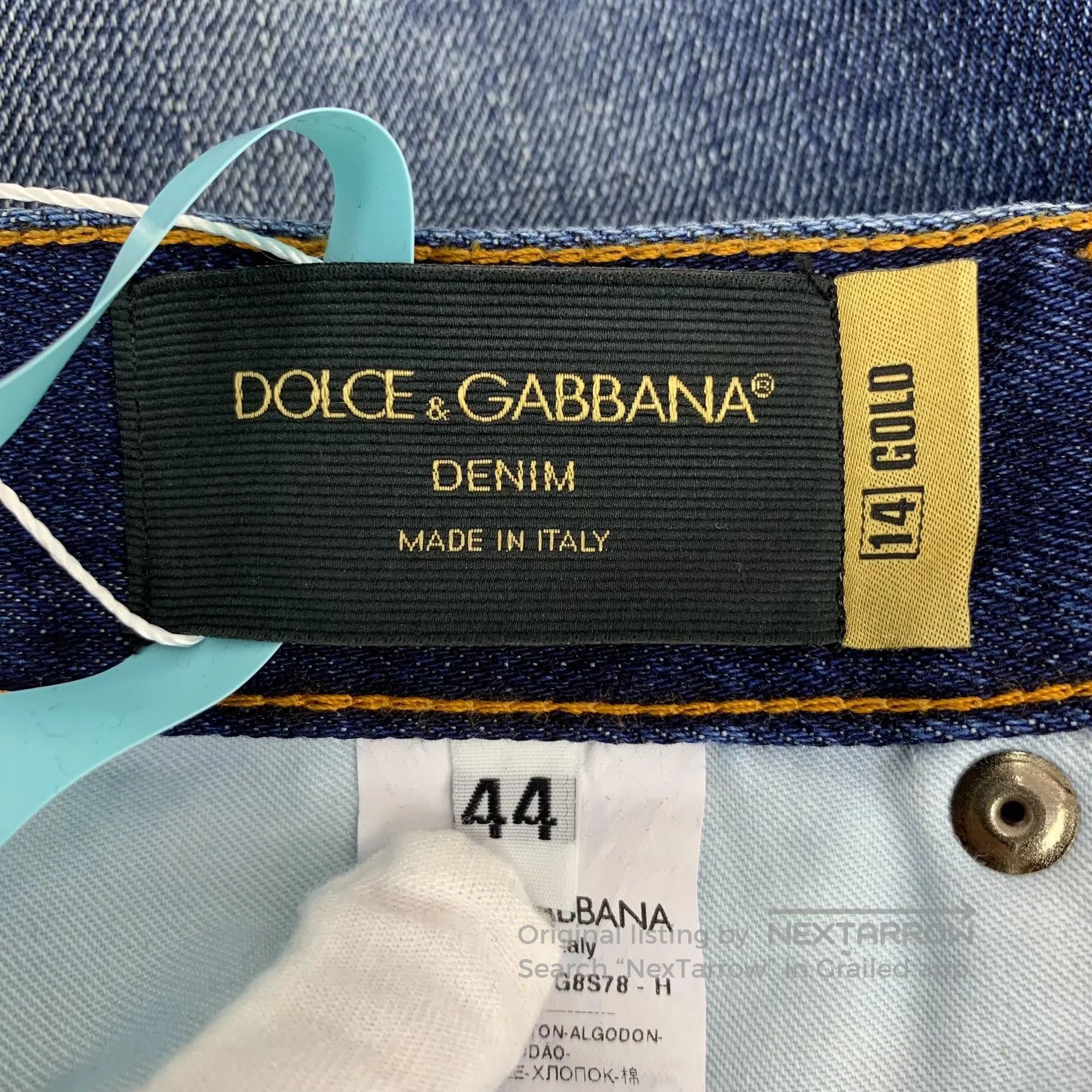 Dolce & Gabbana Dolce Gabbana Dark Blue Washed Destroyed Design Cotton Cas Size US 28 / EU 44 - 8 Thumbnail