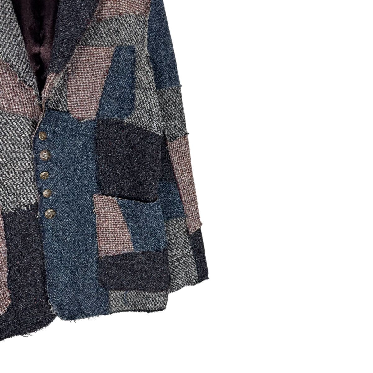 Harris Tweed 🔥HARRIS TWEED PATCHWORK BALMACAAN COAT BLAZER Size US M / EU 48-50 / 2 - 10 Thumbnail
