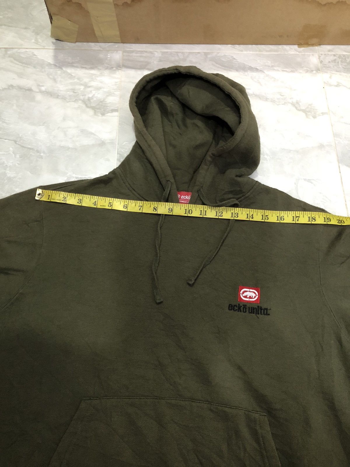 Ecko Unltd. Ecko Unltd Olive Hoodie – LL (Fits Like L / Boxy M) Size US M / EU 48-50 / 2 - 15 Thumbnail