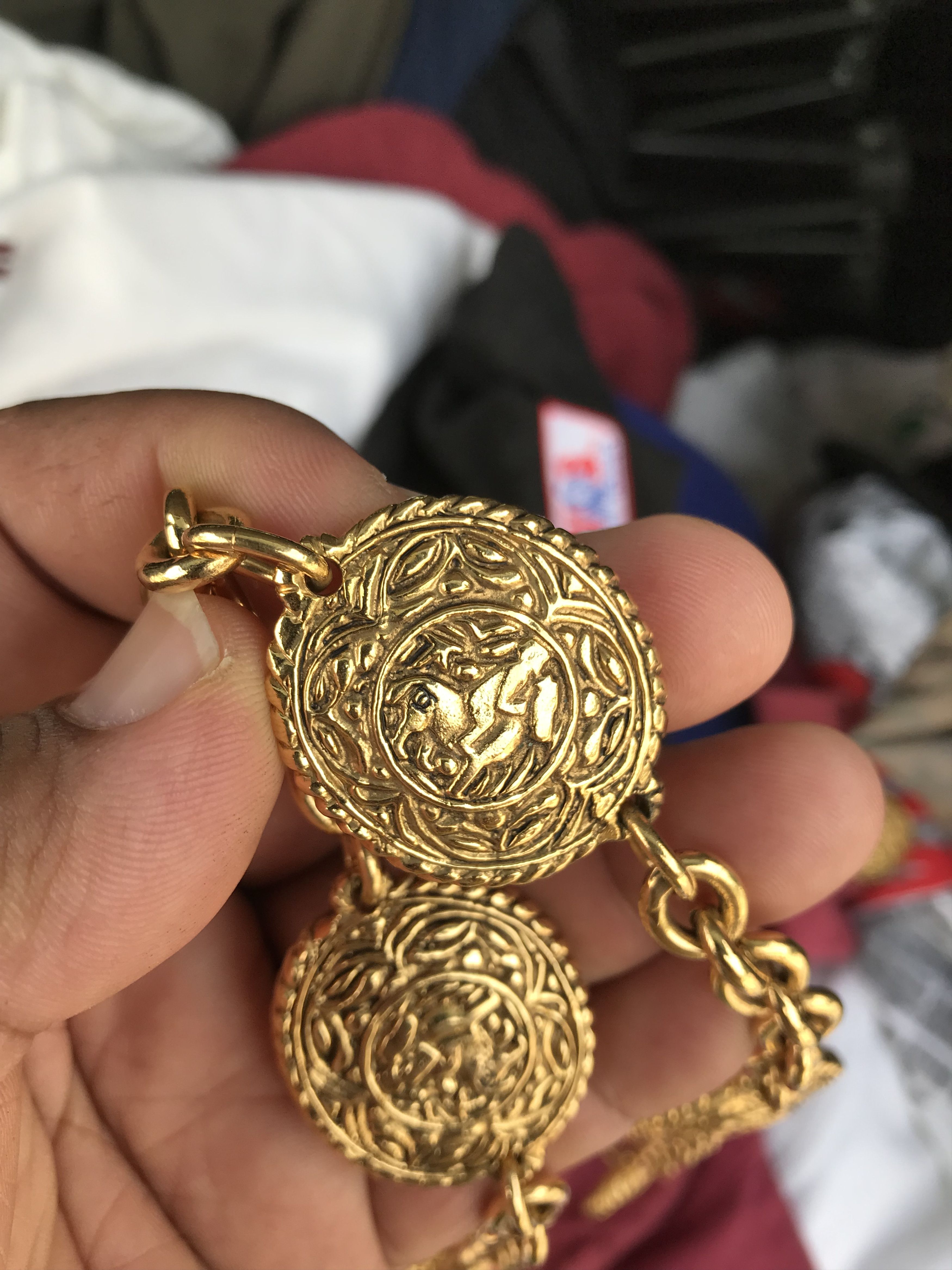 Chanel 80s CHANEL Horse Riding Motif Medallion Necklace Belt Size ONE SIZE - 6 Thumbnail
