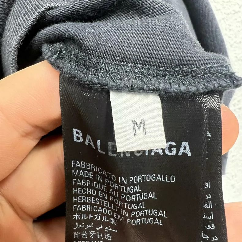 Balenciaga Balenciaga Black BB Embroidered Slogan Logo Short Sleeve Size US M / EU 48-50 / 2 - 5 Thumbnail
