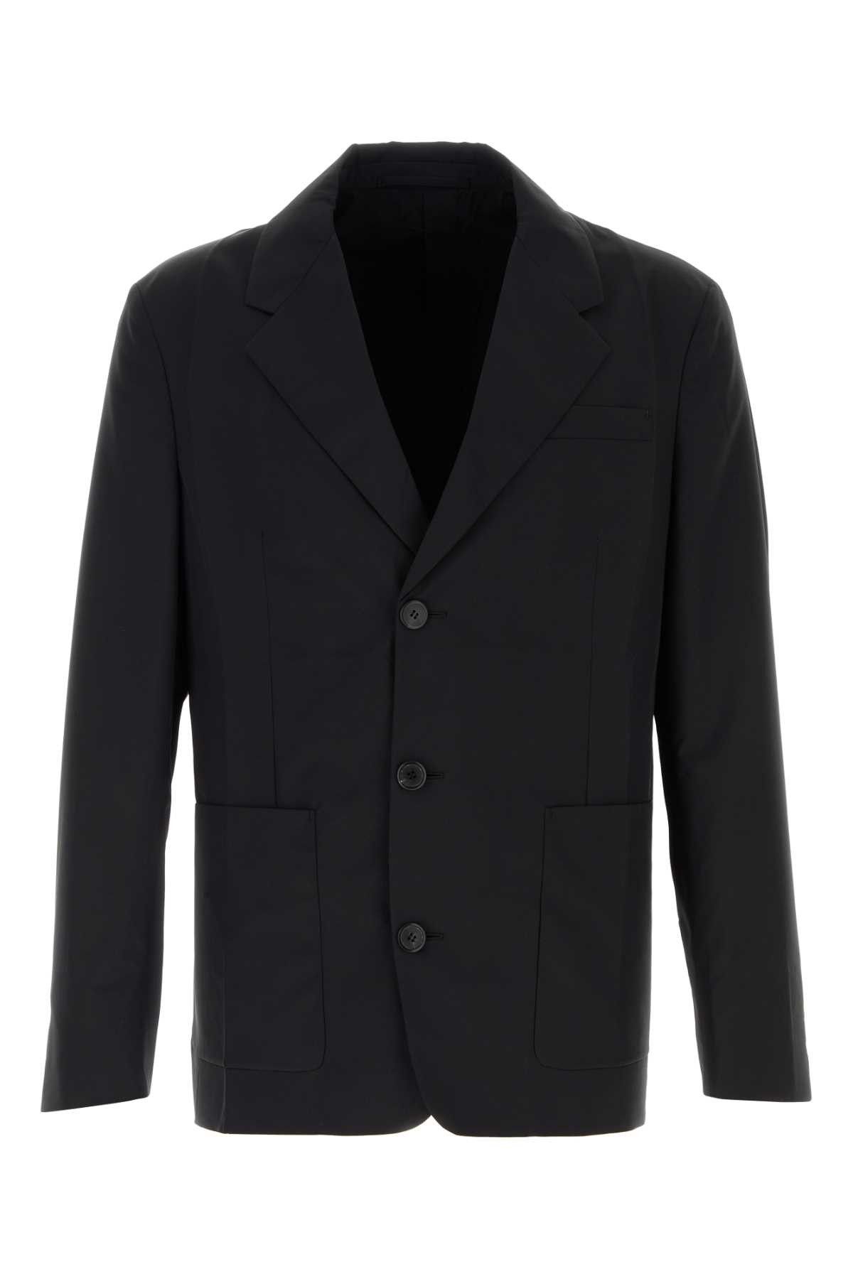 Prada Black Wool Blend Blazer Size US XL / EU 56 / 4 - 1 Thumbnail