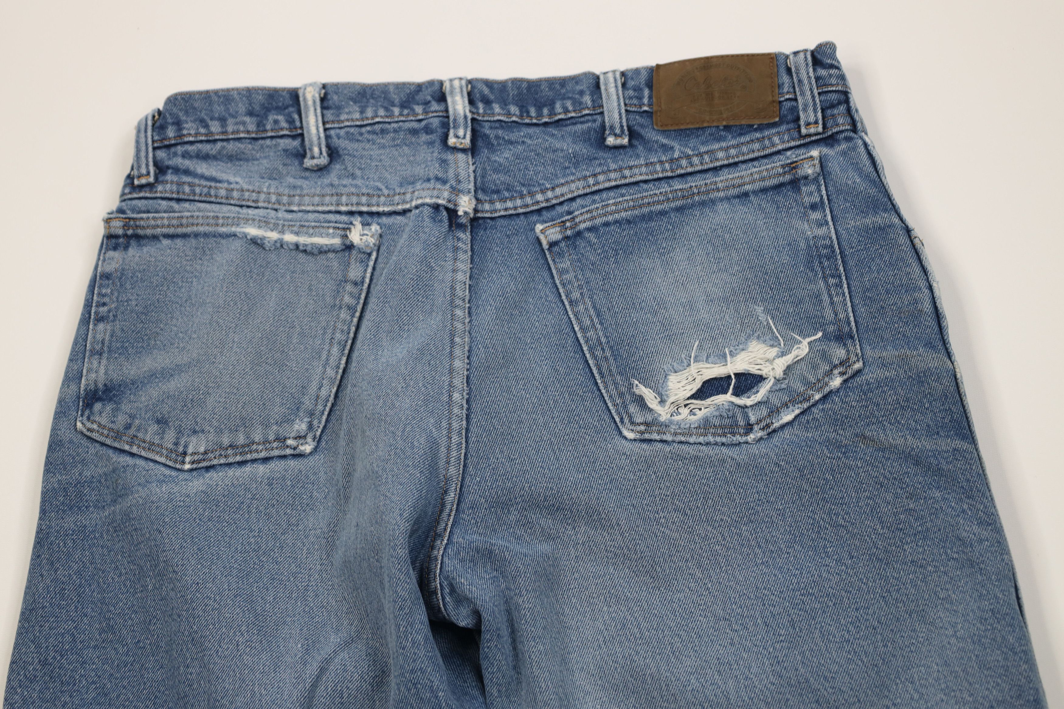 Cabelas Vintage 90s Cabelas Heavyweight Fleece Lined Denim Jeans Size US 34 / EU 50 - 15 Thumbnail
