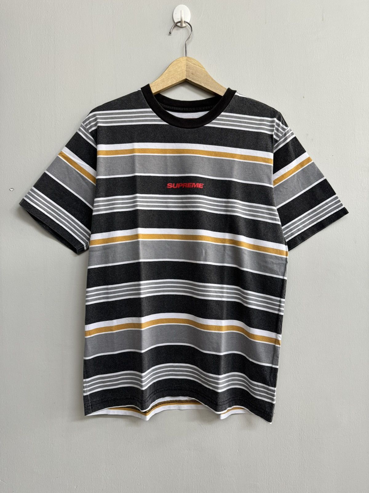 Supreme SUPREME STRIPE MOTIF T SHIRT Size US M / EU 48-50 / 2 - 1 Thumbnail