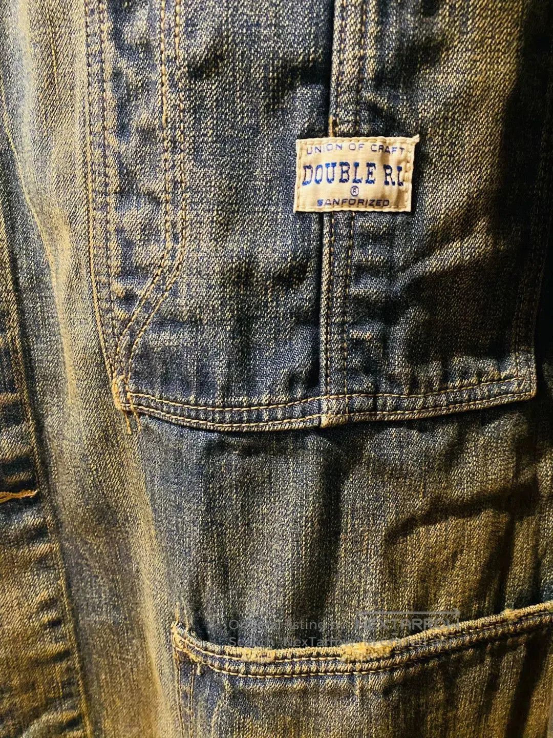 RRL Ralph Lauren denim chore jacket with corduroy collar. Size US XL / EU 56 / 4 - 6 Thumbnail
