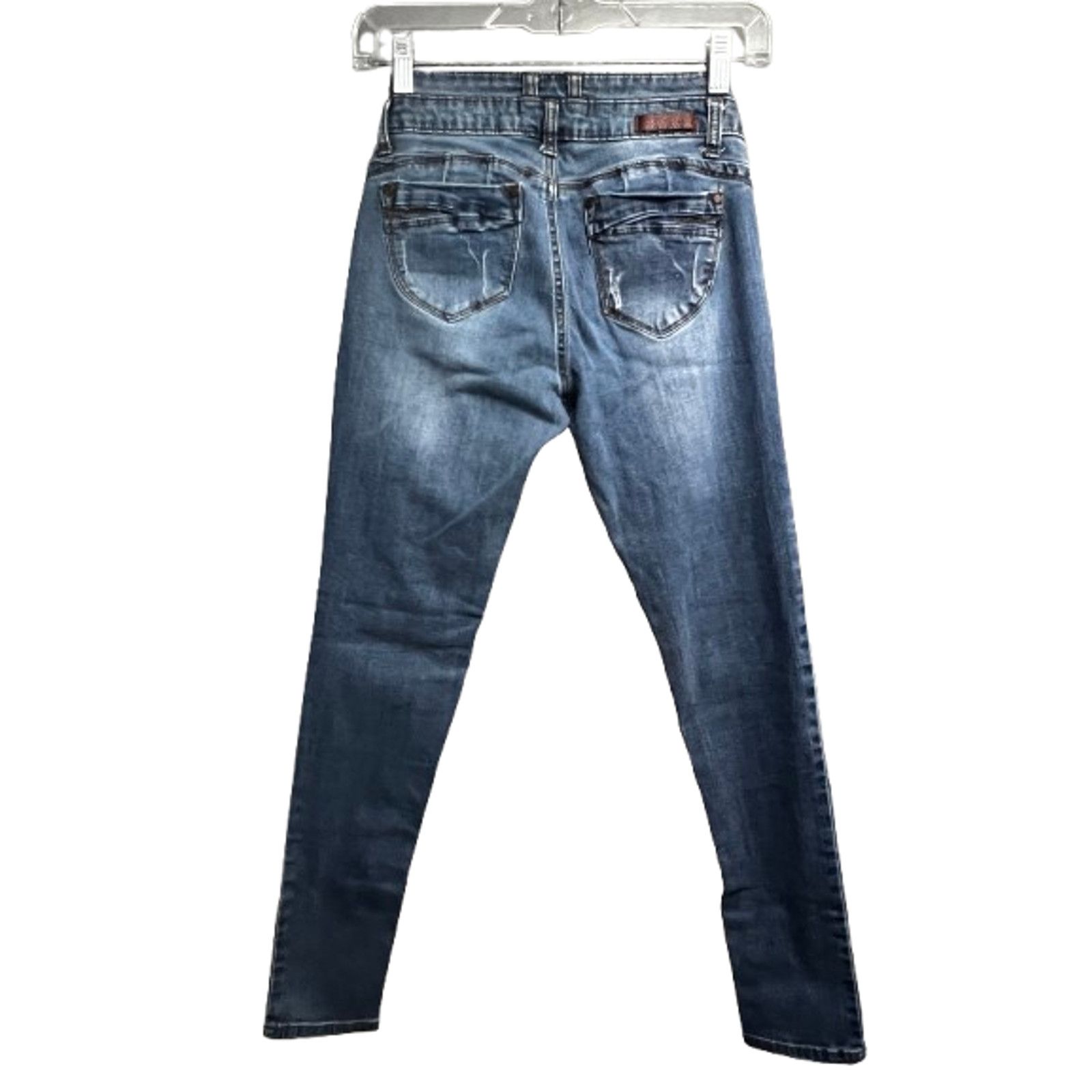 Vintage Distressed Skinny Jeans Womens 5 Stretch Relaxed 25x28 Size 25" / US 0 / IT 36 - 1 Thumbnail