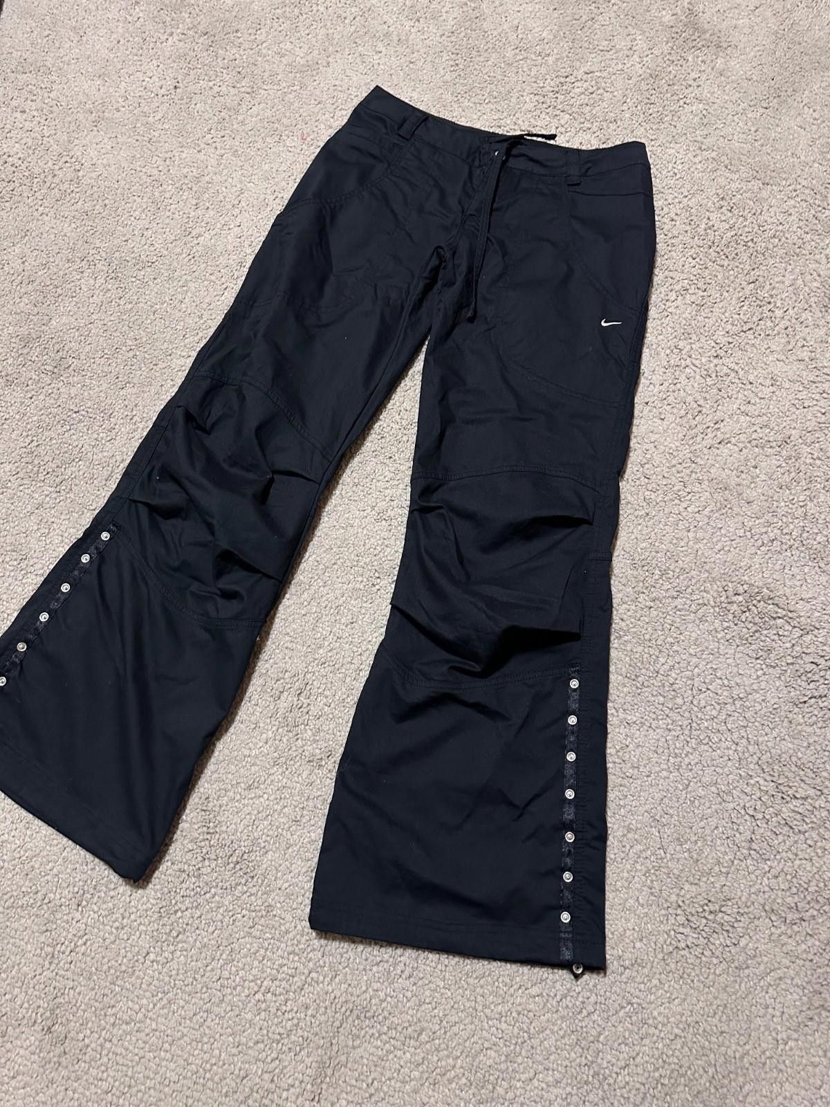 Nike Nike Black Polyester Track Pants Y2K Style Size 36R Size 36" / US 14 / IT 50 - 2 Thumbnail