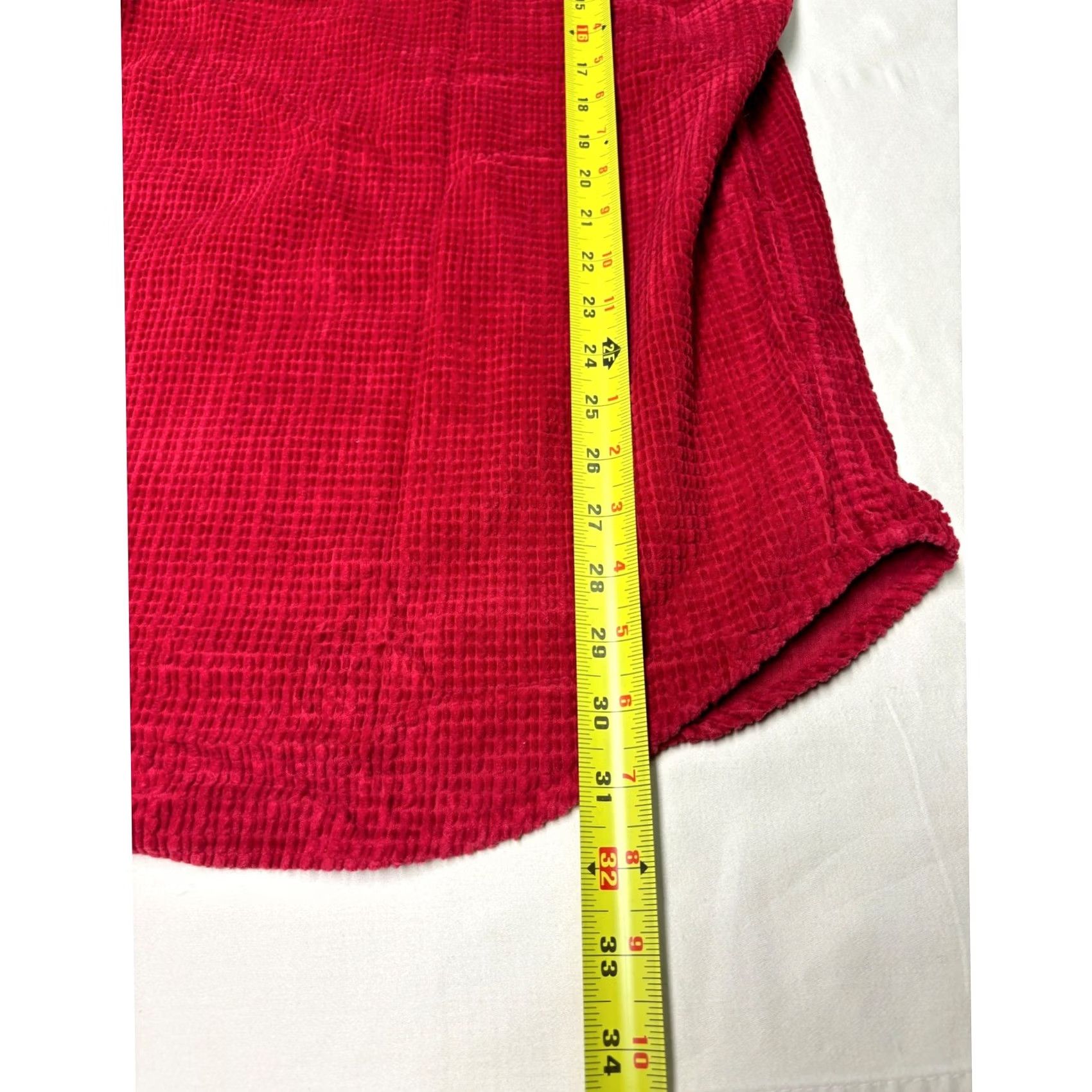 Greats VTG Britches Corduroy Shirt 1/2 Zip Pocket Red Cotton Long Sleeve Mens XL Button-Up Size US XL / EU 56 / 4 - 7 Thumbnail