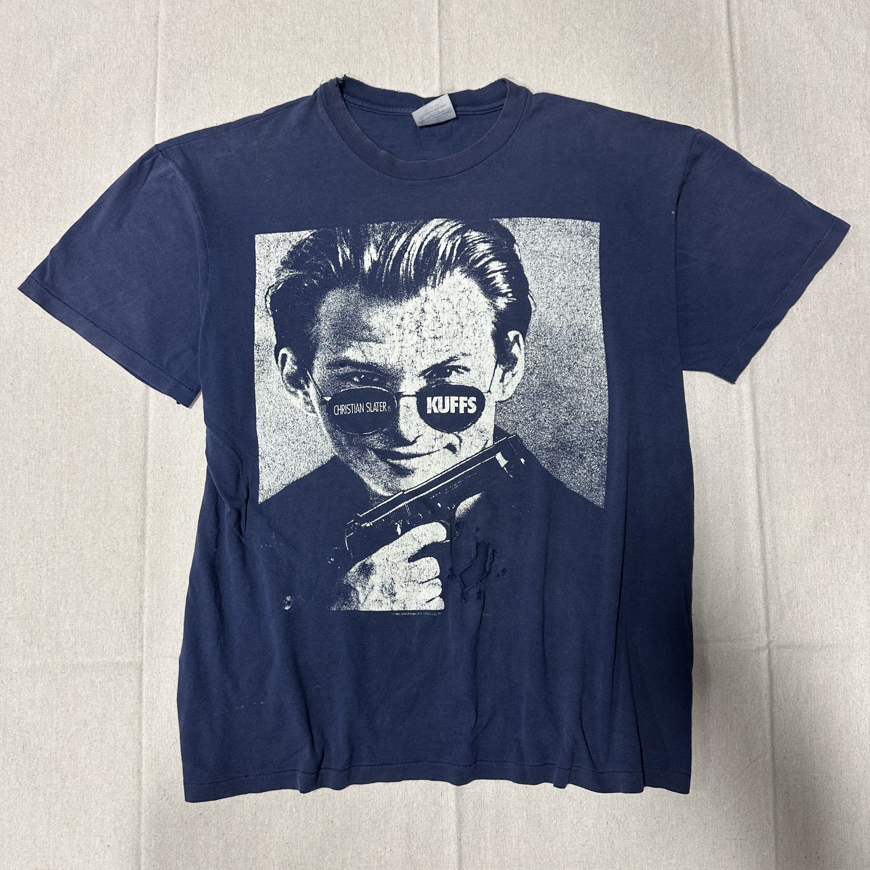 Hanes Vintage Hanes Christian Slater Kuffs Movie Graphic T-Shirt Size XL 1992 RARE Size US XL / EU 56 / 4 - 1 Thumbnail