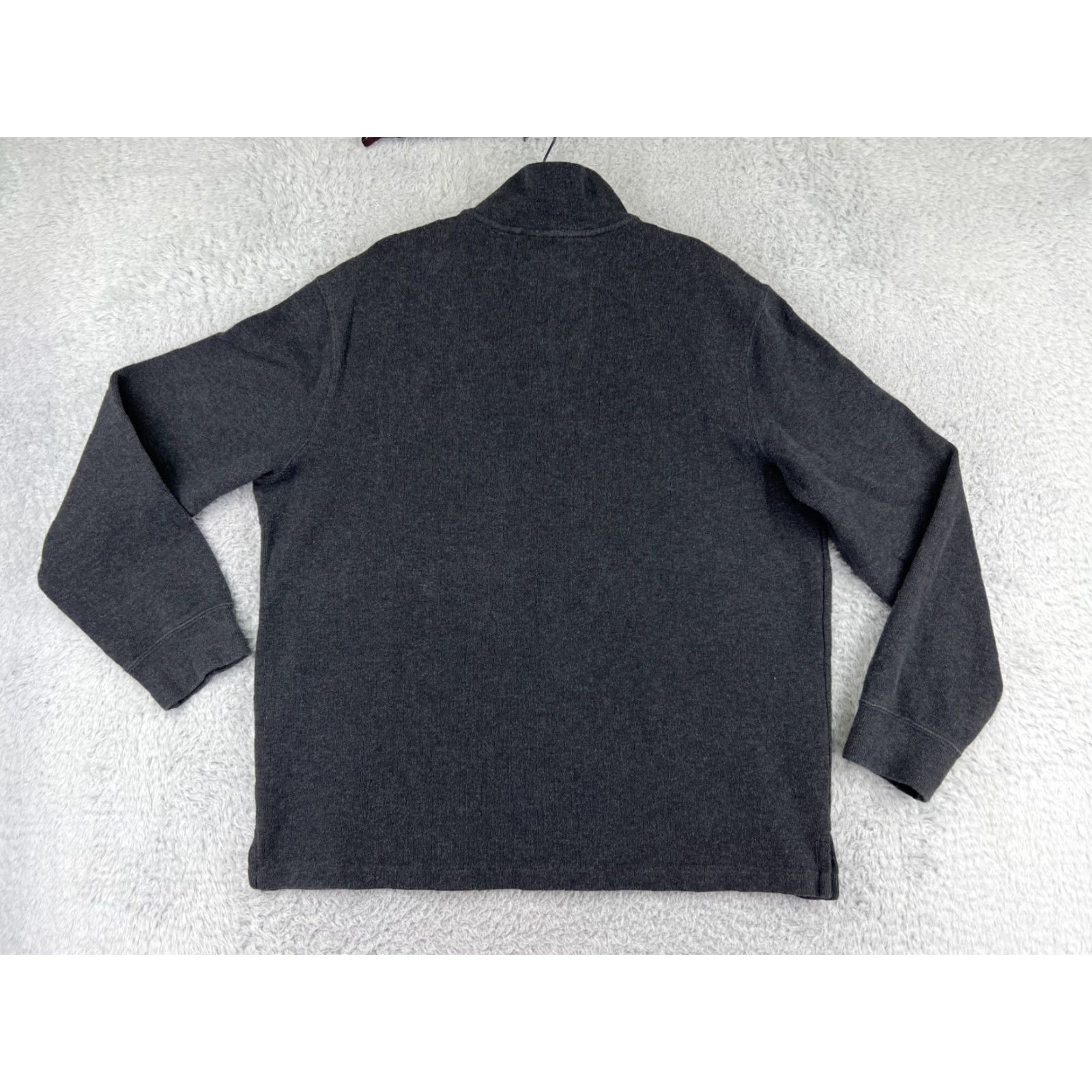 Polo Ralph Lauren Polo Ralph Lauren Sweater Mens XL Gray Mock Neck 1/4 Zip 100% Cotton Polo Ralph Lauren Size US XL / EU 56 / 4 - 2 Thumbnail