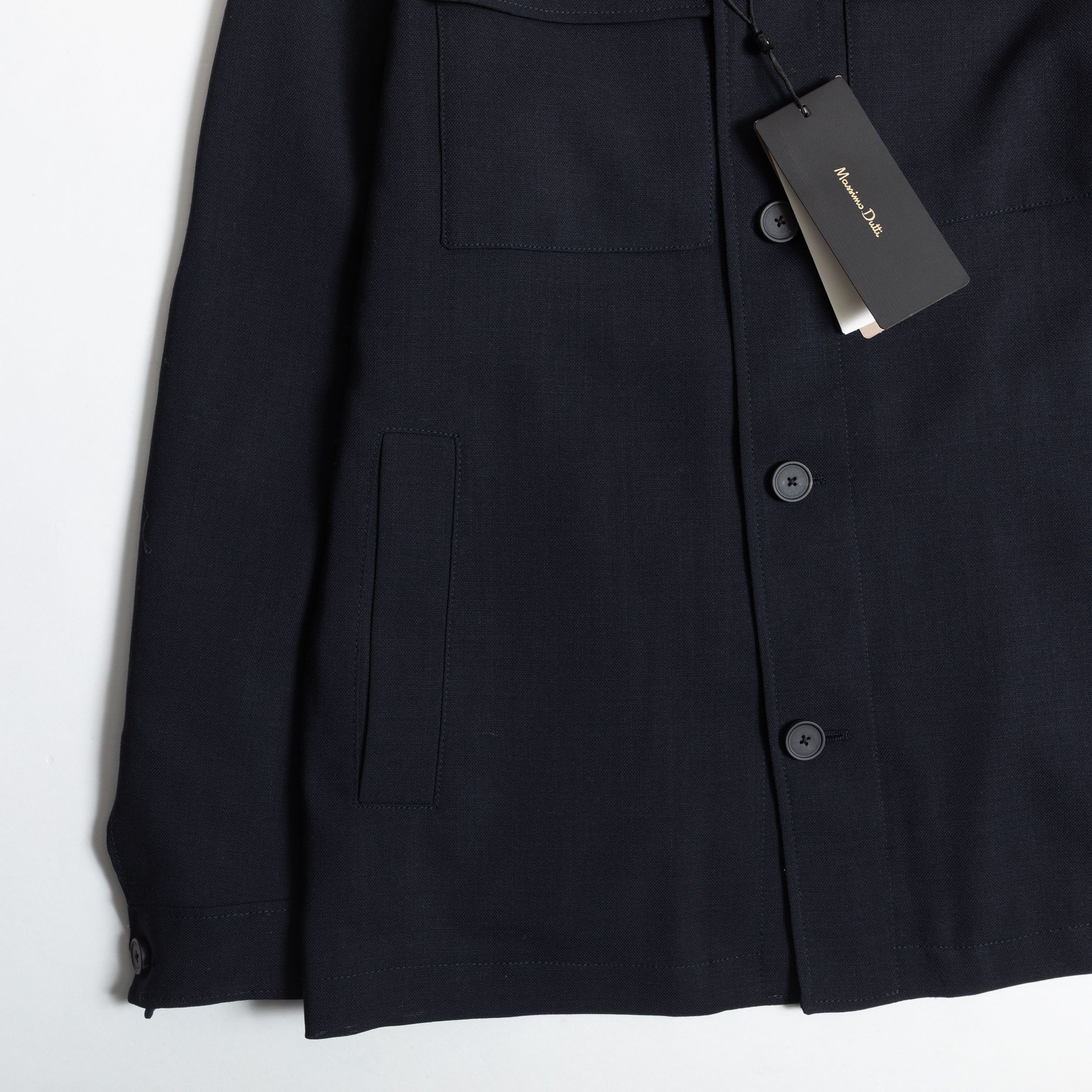 Massimo Dutti Massimo Dutti Navy Blue Tech Wool Overshirt Jacket S SS23 Size US S / EU 44-46 / 1 - 3 Thumbnail