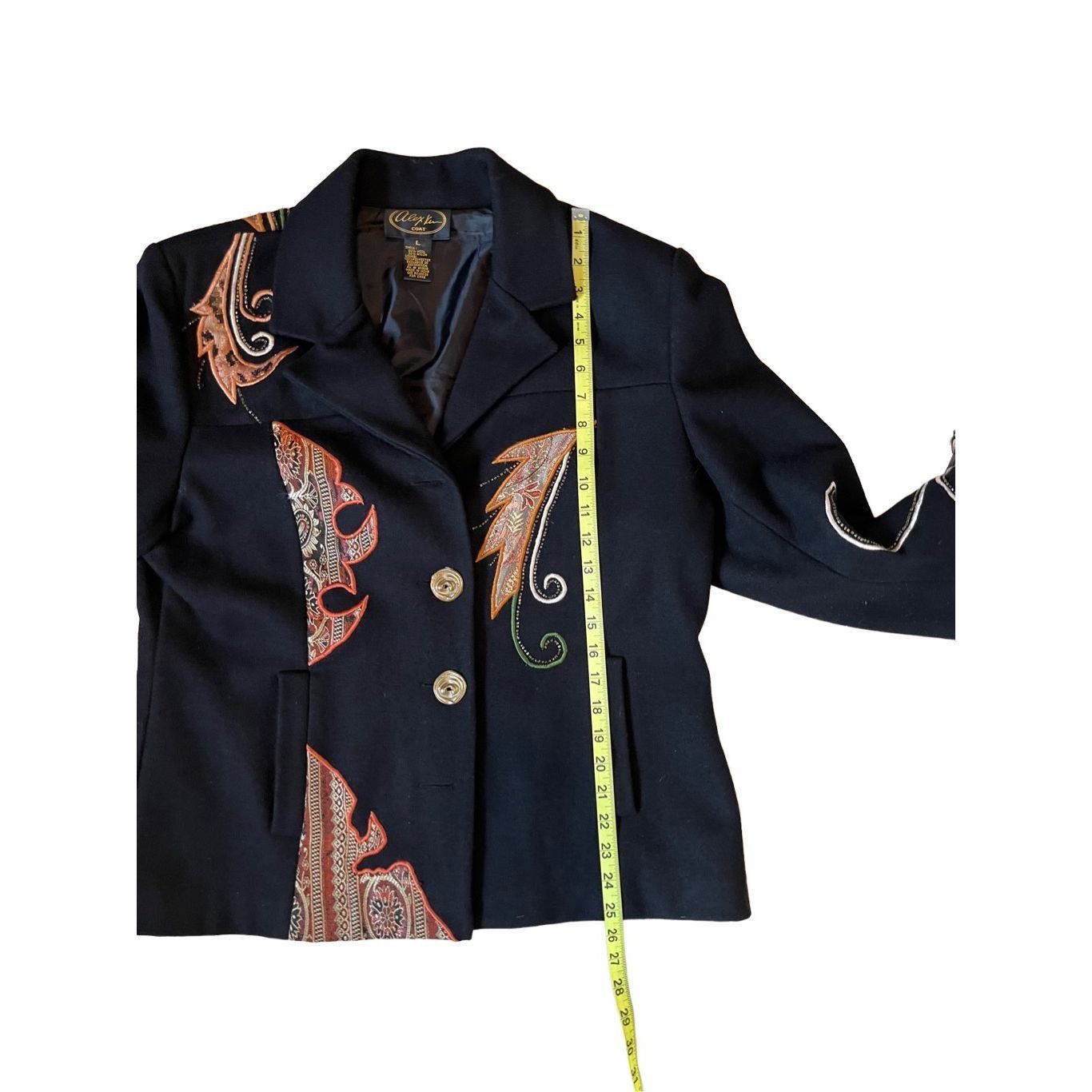 Vintage Vintage Alex Ku paisley patchwork beaded wool jacket Size L / US 10 / IT 46 - 5 Thumbnail