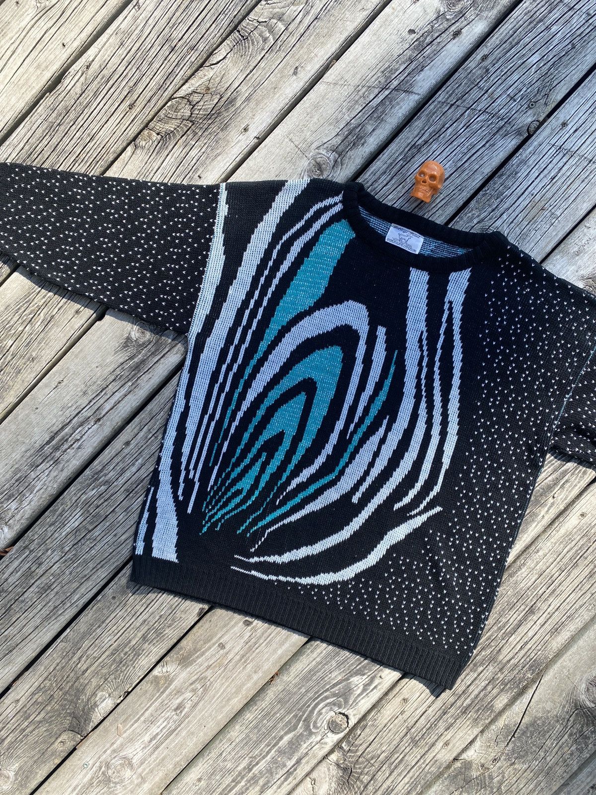 Vintage Vintage college point knit patter sweater sz L Size L / US 10 / IT 46 - 1 Thumbnail