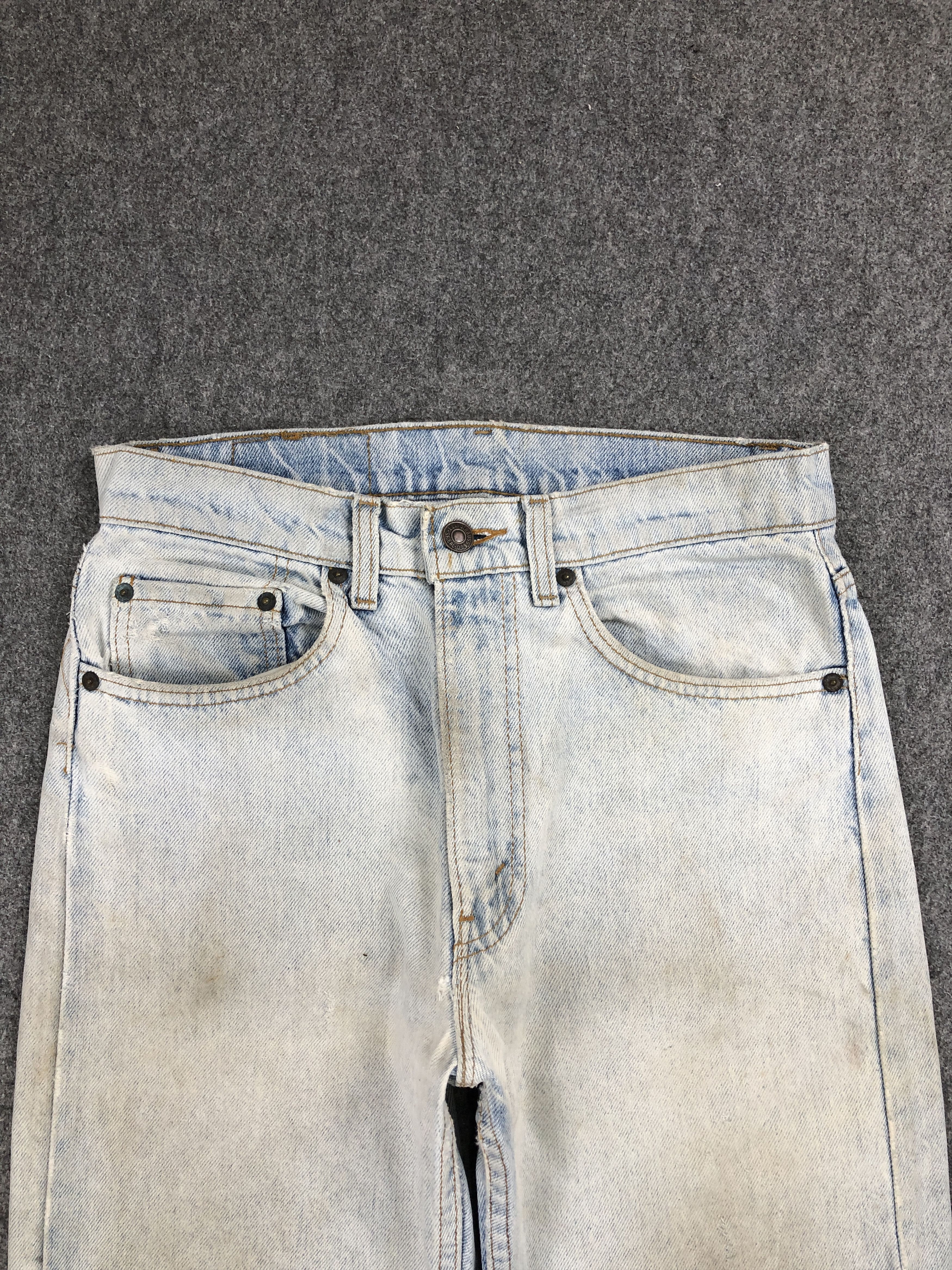 Levi's Vintage 90s Levis 505 Dirty Light Washed Jeans DP2256 Size US 29 - 2 Thumbnail