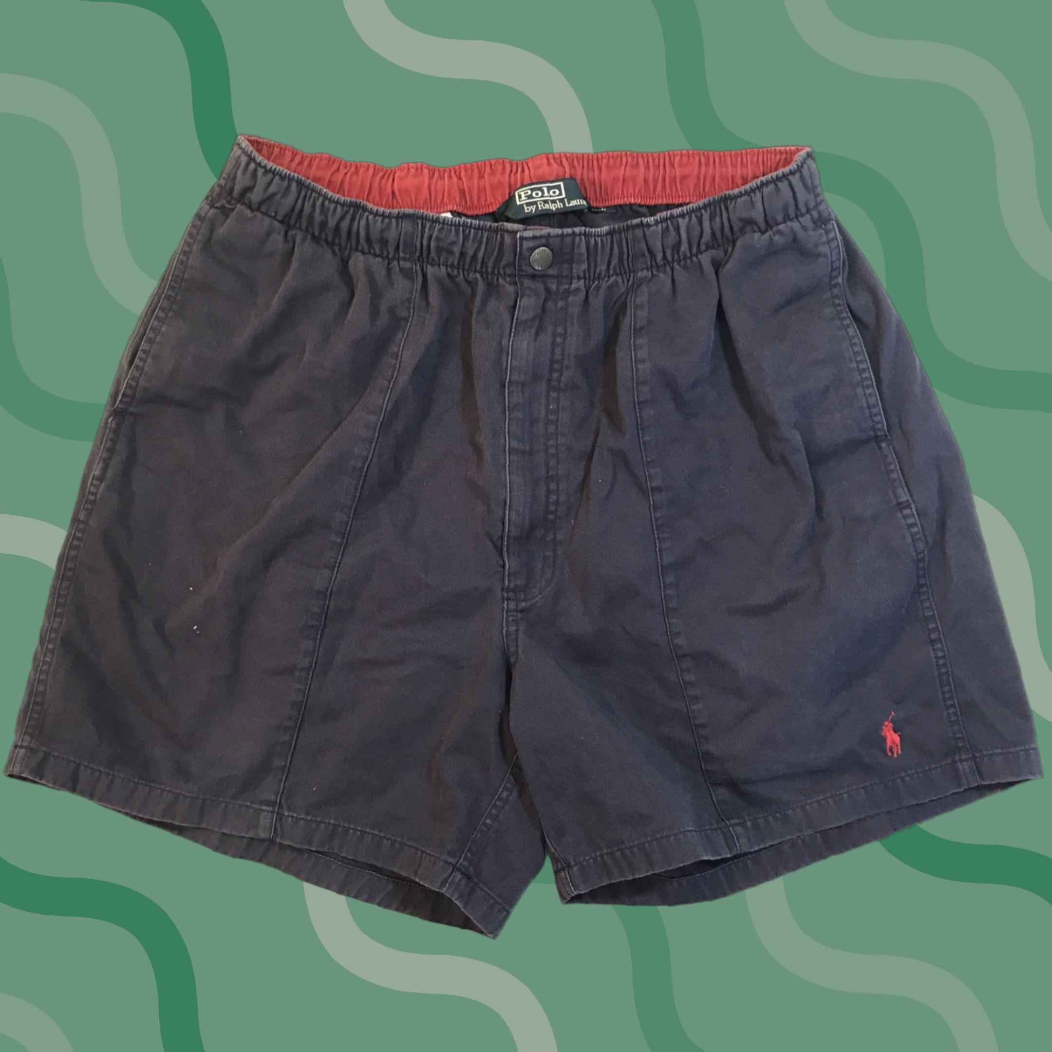 Polo Ralph Lauren VINTAGE Polo Ralph Lauren Mens Shorts Stadium Blue Pony L 32-34 Cotton Chino 8 in Inseam Athletic Casual Polo Ralph Lauren Mens Shorts Blue 80s 90s Size US XS / EU 42 / 0 - 1 Thumbnail