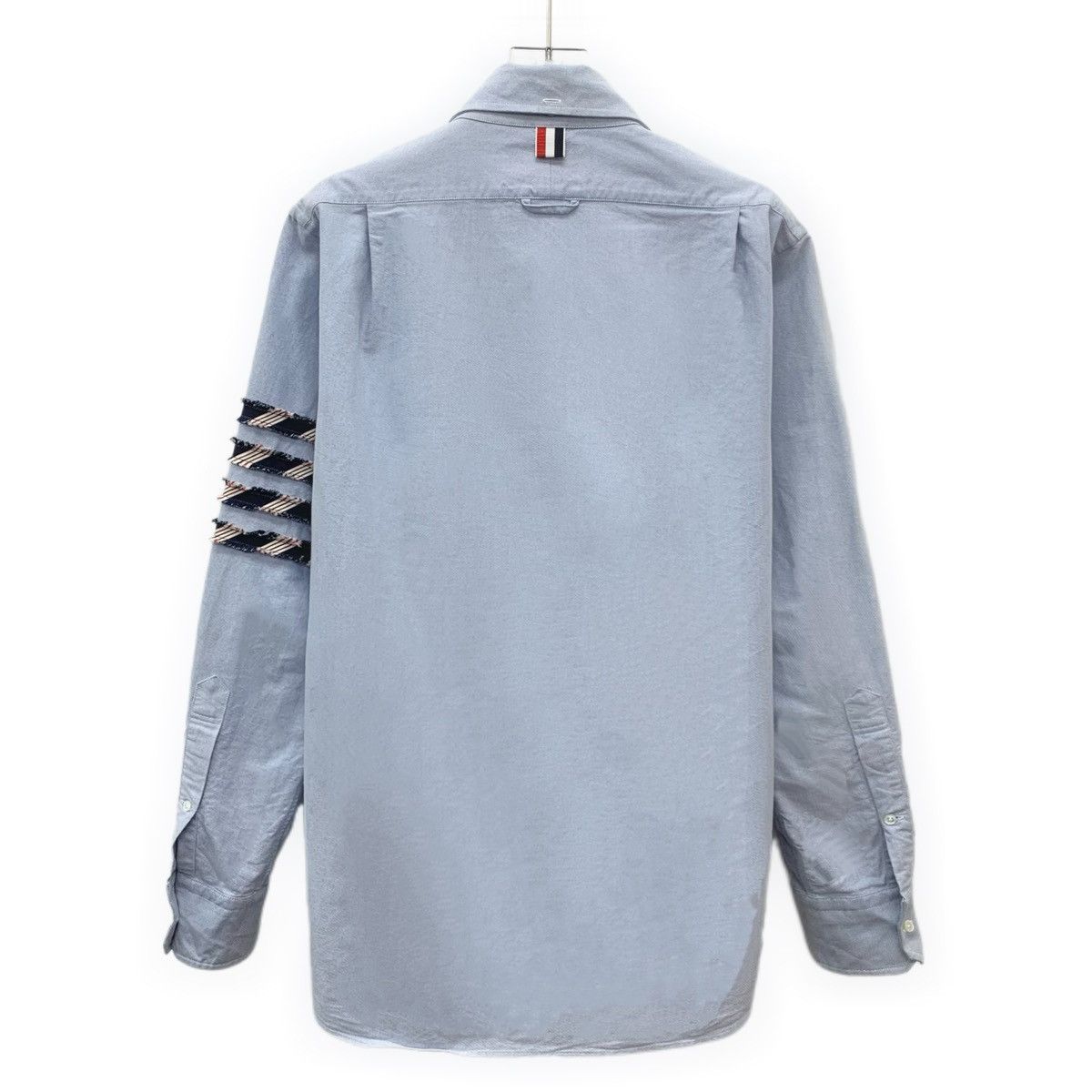 Thom Browne Thom Browne Light Blue Four-Bar Long Sleeve Shirt K26WX Size US M / EU 48-50 / 2 - 2 Thumbnail