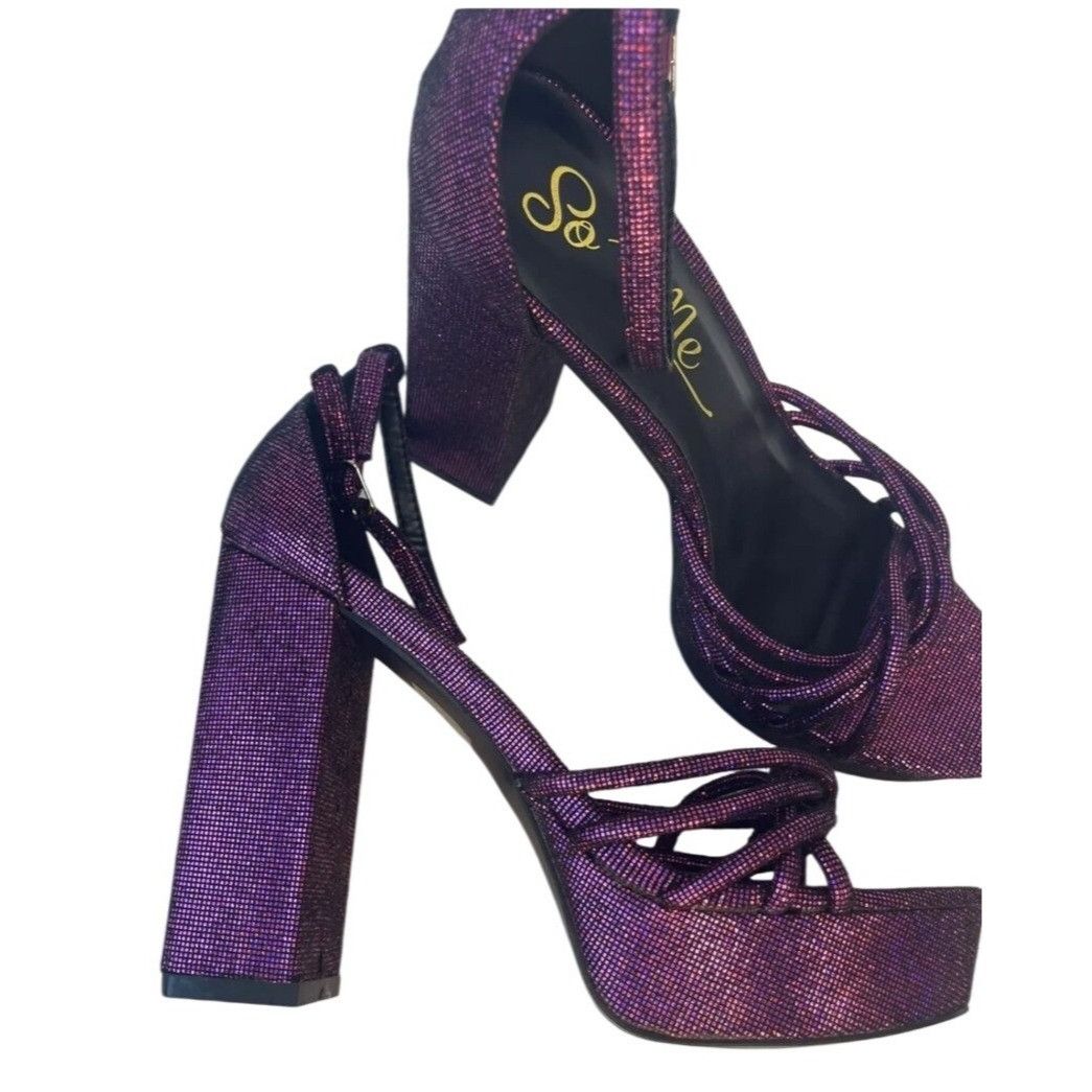 Other SO ME / Disco / Purple Metallic / Platform / High Heels Wit Size US 8.5 / IT 38.5 - 5 Thumbnail