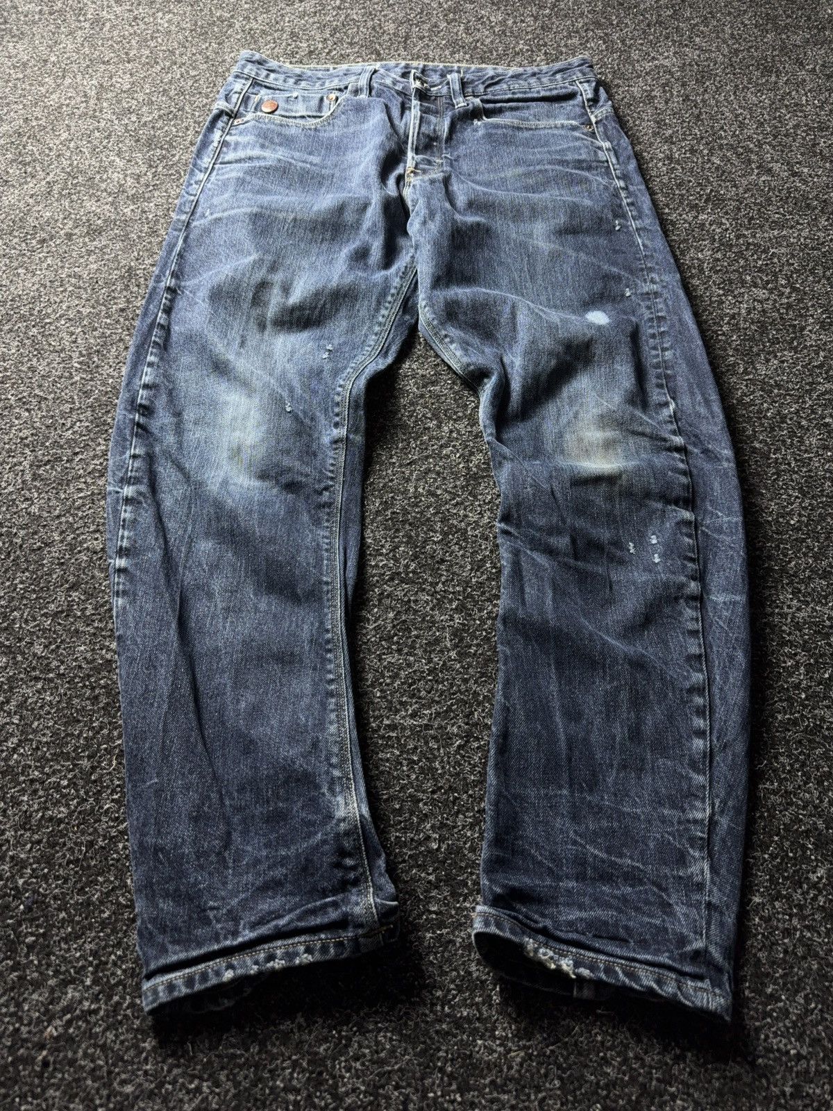 G-Star Y2K 00s G-Star RAW Vintage Distressed Denim Jeans Blue 32 Size US 32 / EU 48 - 1 Thumbnail