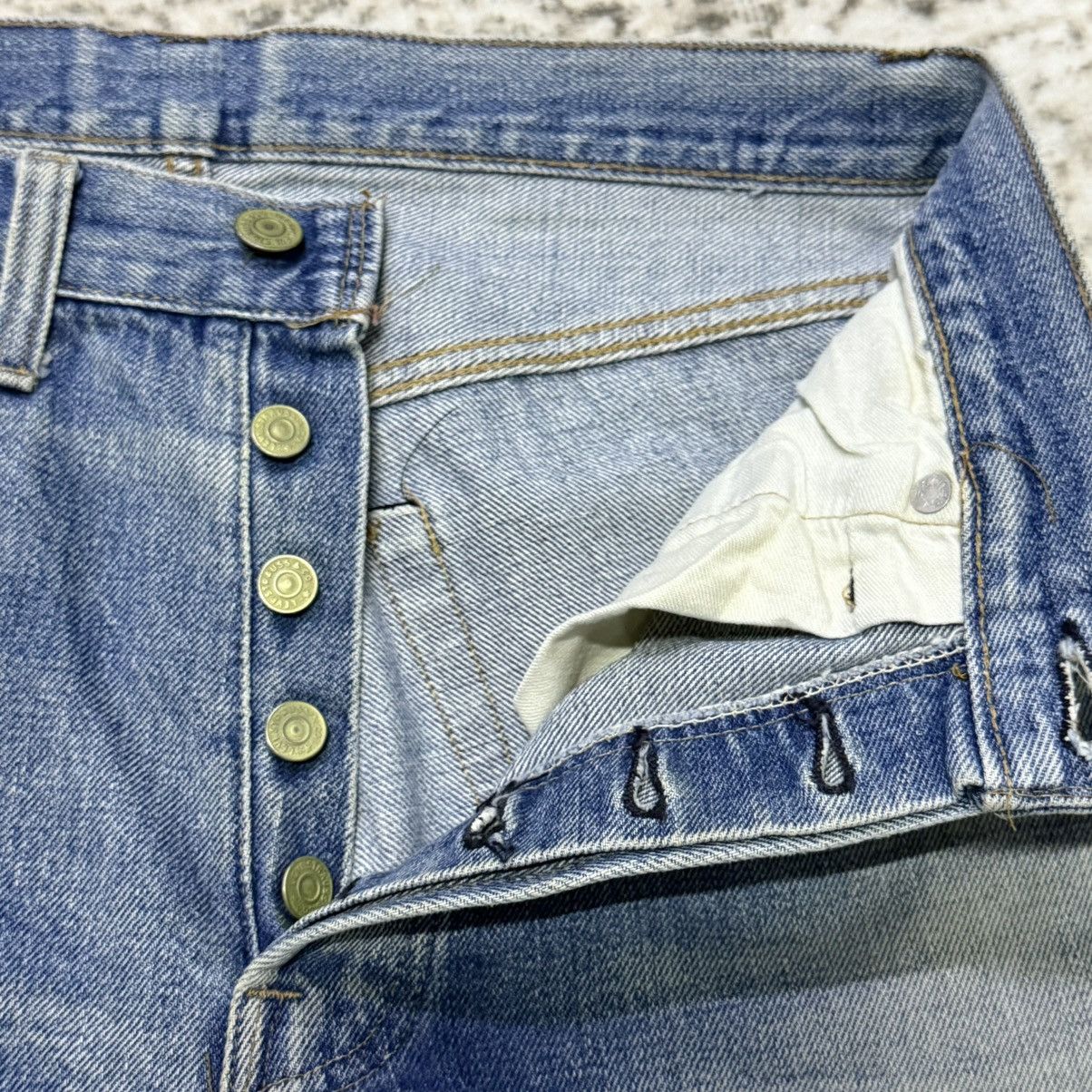 Levi's Vintage 70s Levis 501 Single R Selvedge Jeans Button #6 Size US 30 / EU 46 - 9 Thumbnail