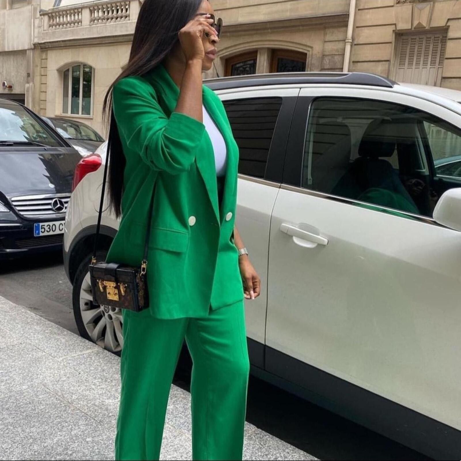 Zara Zara trendy green suit trousers pants Size 36" / US 14 / IT 50 - 5 Thumbnail