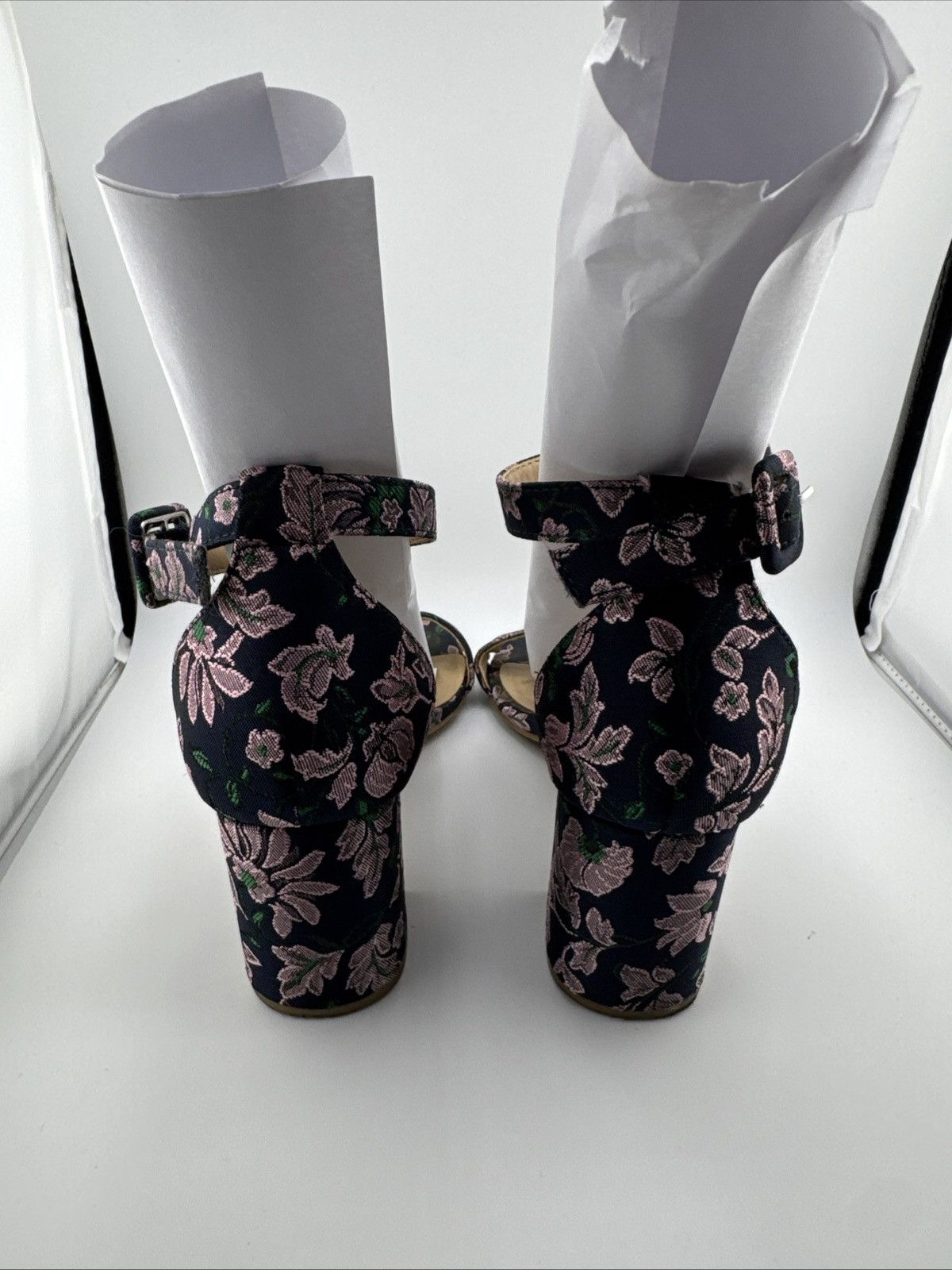 Chinese Laundry CL by Laundry Women Size 8 Blue Tapestry Block Wedge Heels Size US 8 / IT 38 - 3 Thumbnail