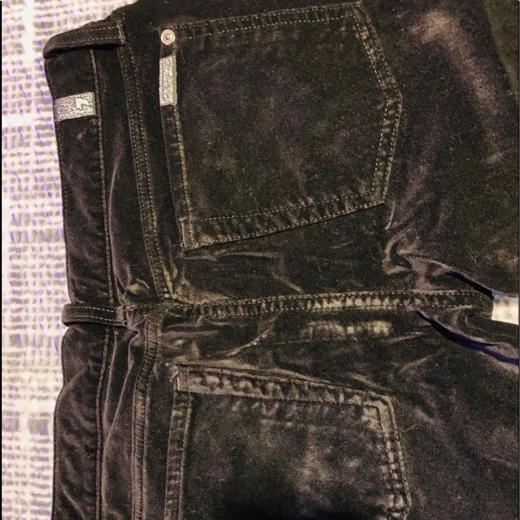 7 For All Mankind 7 for all mankind black velour pants size 31 Size 31" - 3 Thumbnail