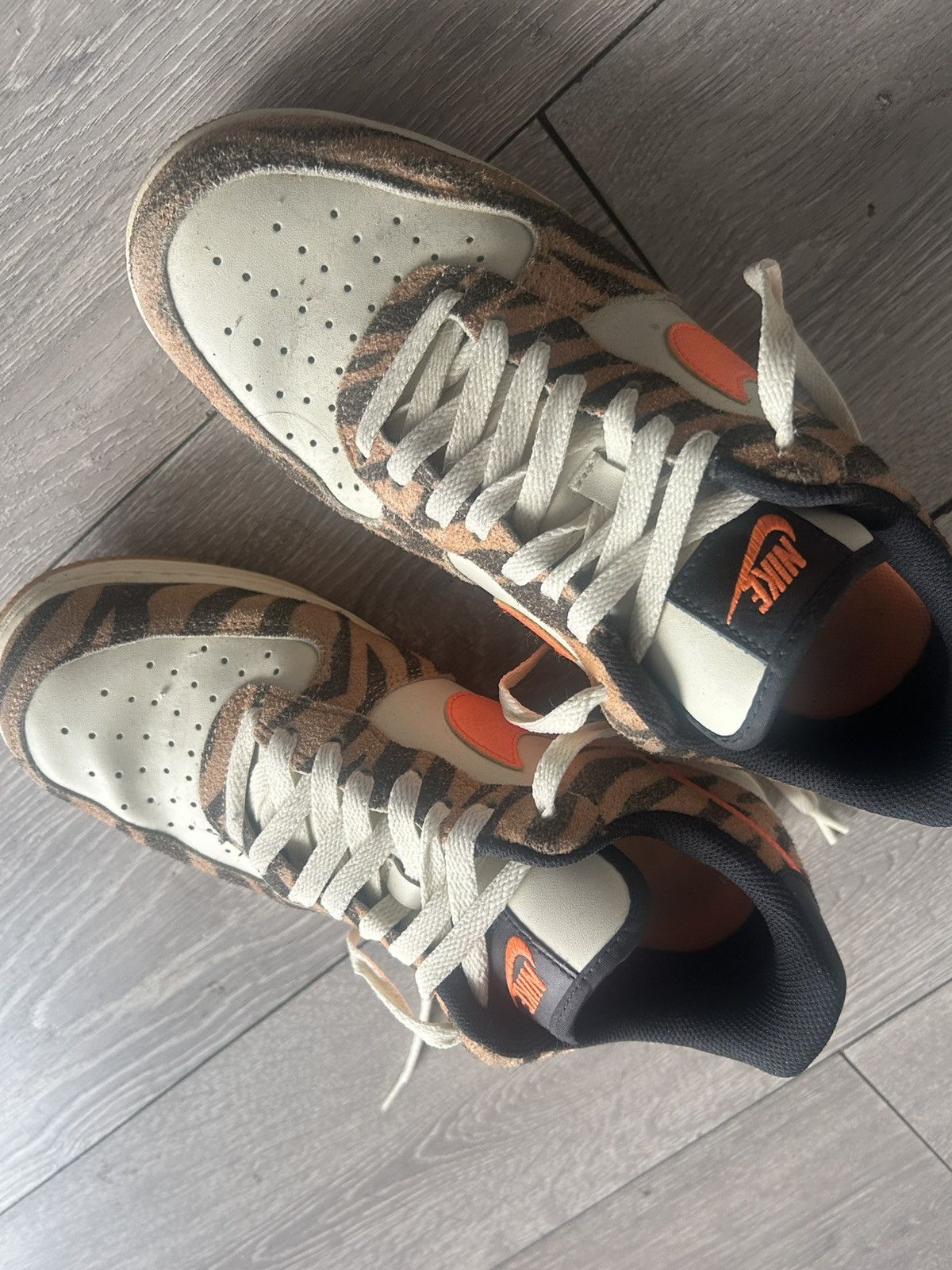 Nike 2021 Nike Airforce One Low ‘Daktari Stripes’ Size US 8 / EU 41 - 2 Thumbnail