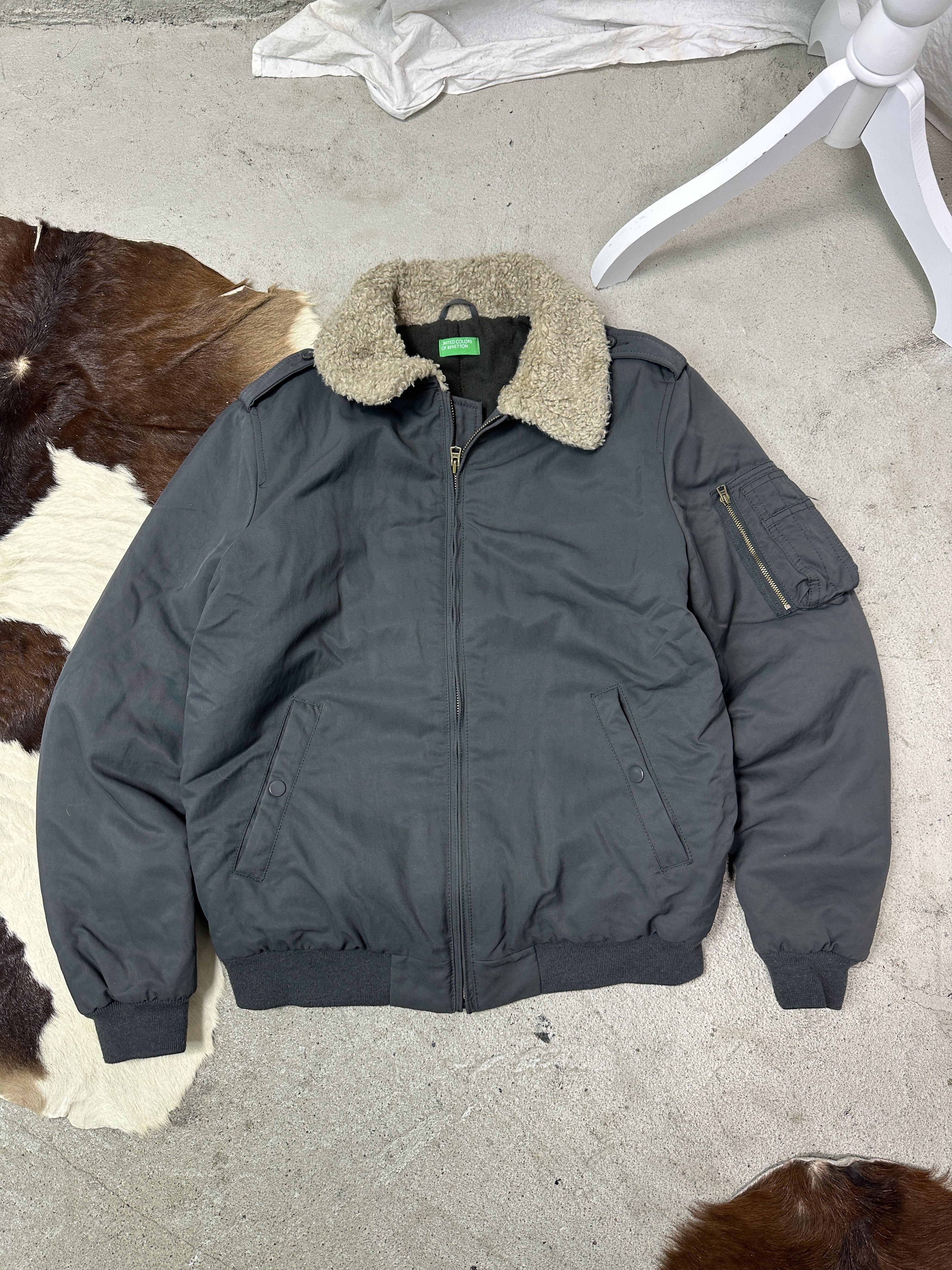 Benetton Vintage Streetwear Gorpcore Benetton Bomber Jacket Y2K Size US M / EU 48-50 / 2 - 2 Thumbnail
