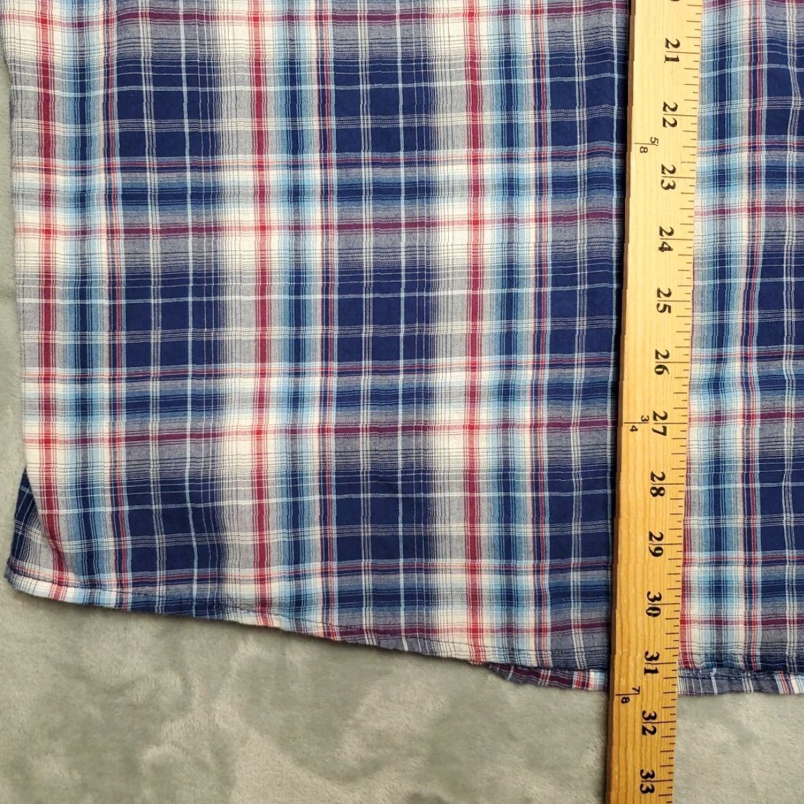 Wrangler Wrangler Shirt Men XXXL Blue Plaid Western Pearl Snap Cowboy Casual Short Sleeve Size US XXL / EU 58 / 5 - 6 Thumbnail