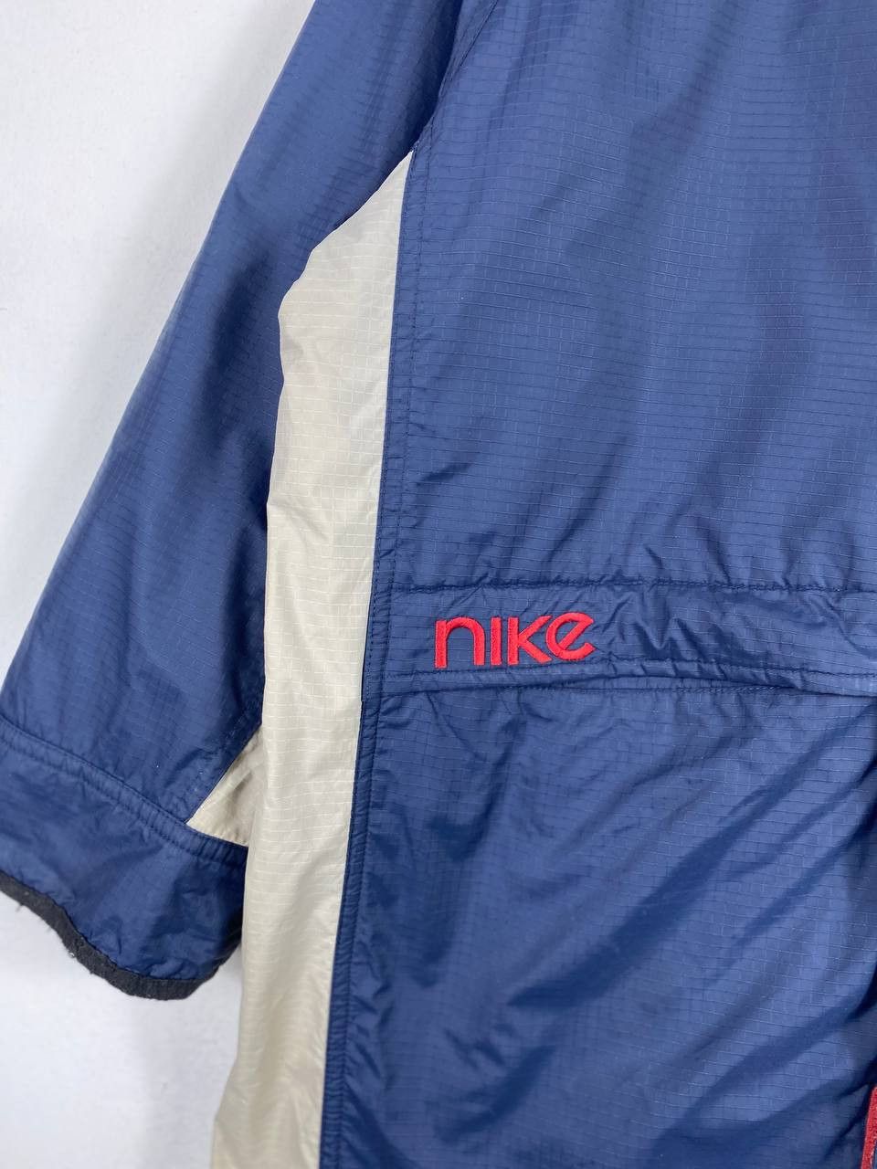 Nike vintage nike long jacket big logo back fleece lining Size US S / EU 44-46 / 1 - 2 Thumbnail