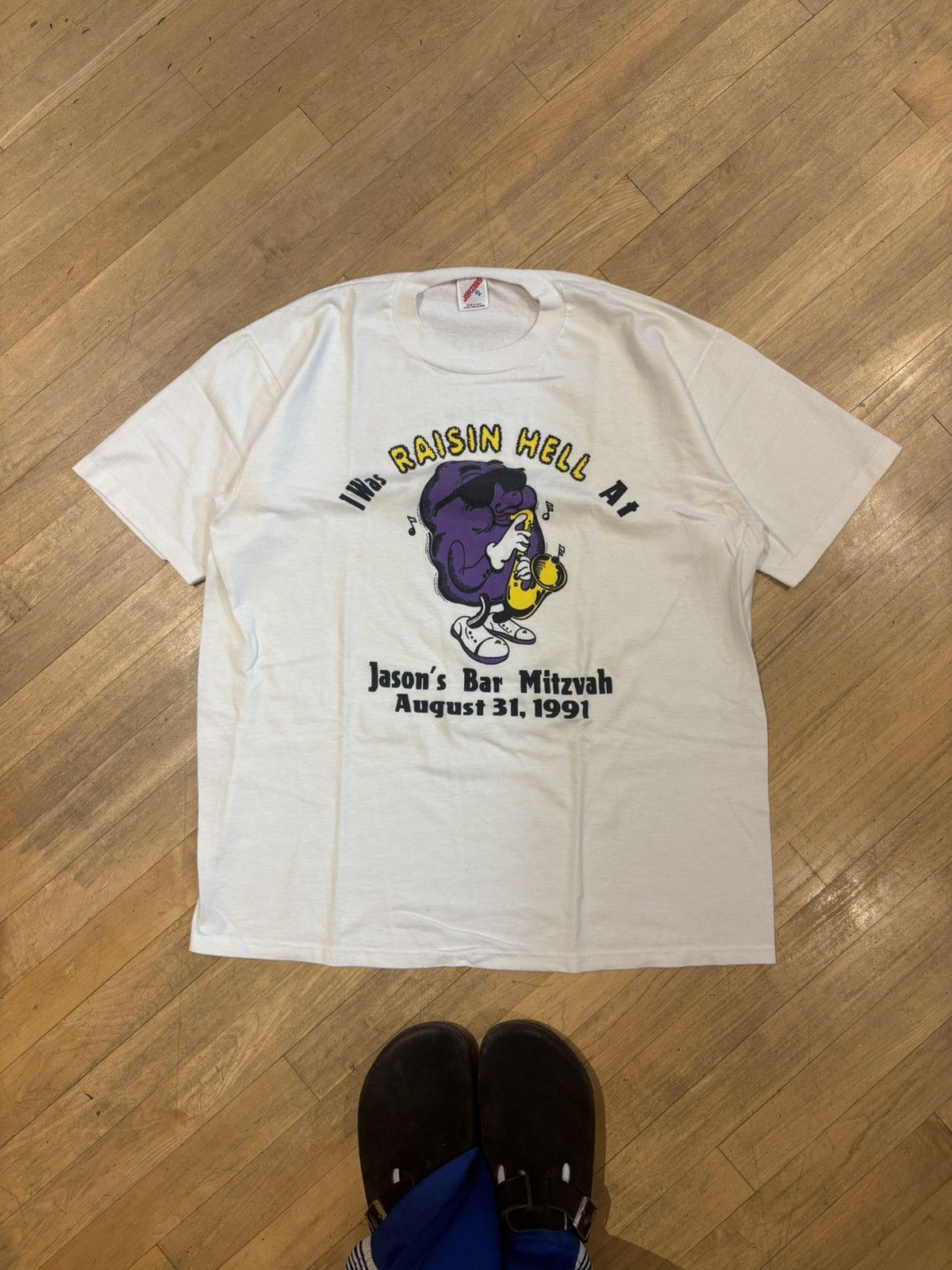 Vintage Vintage jerzees tag 1991 “raisin hell” shirt Size US XL / EU 56 / 4 - 2 Thumbnail