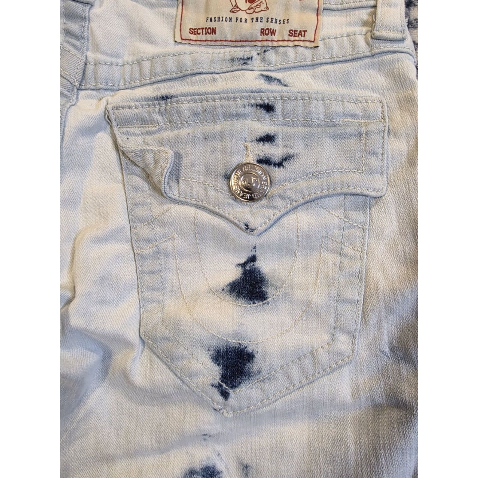 True Religion VINTAGE True Religion Ricky Relaxed Straight Shorts Acid Wash Tie Dye Flap Pocket Men 29 Size US 29 - 4 Thumbnail