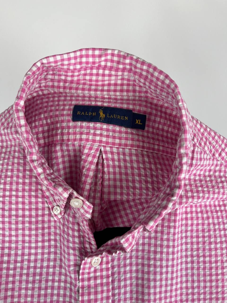 Designer × Polo Ralph Lauren Ralph Lauren Polo Shirt Short Sleeve Seersucker Check (0472) Size US XL / EU 56 / 4 - 5 Thumbnail