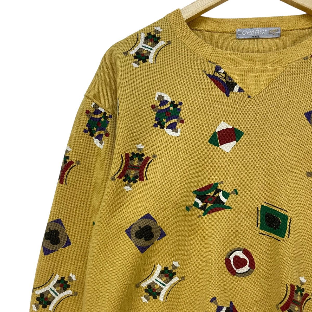 Japanese Brand 💥Vintage Charge Renown Fullprint Sweatshirt Size US M / EU 48-50 / 2 - 3 Thumbnail