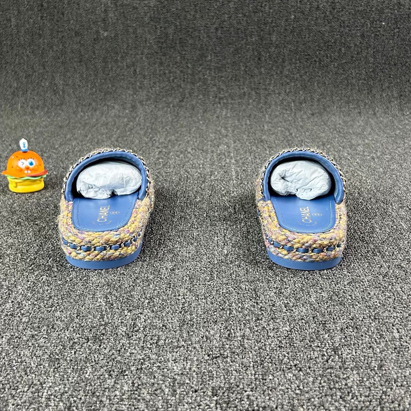 Chanel Chanel Classic Woven Chain Slippers EU 36 Blue Sole Size US 5.5 / IT 35.5 - 5 Thumbnail